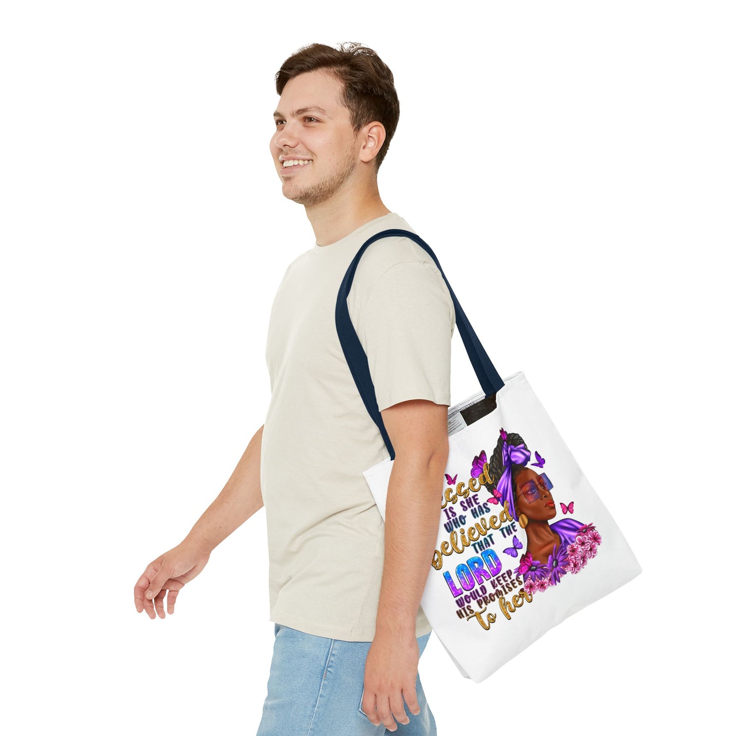 Blessed is She Tote Bag (AOP)
