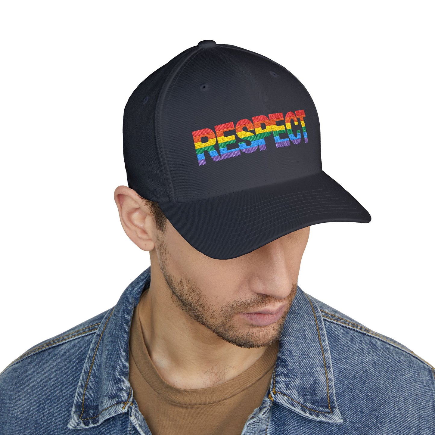 Pride Embroidered Cap - Respect LGBT Hat
