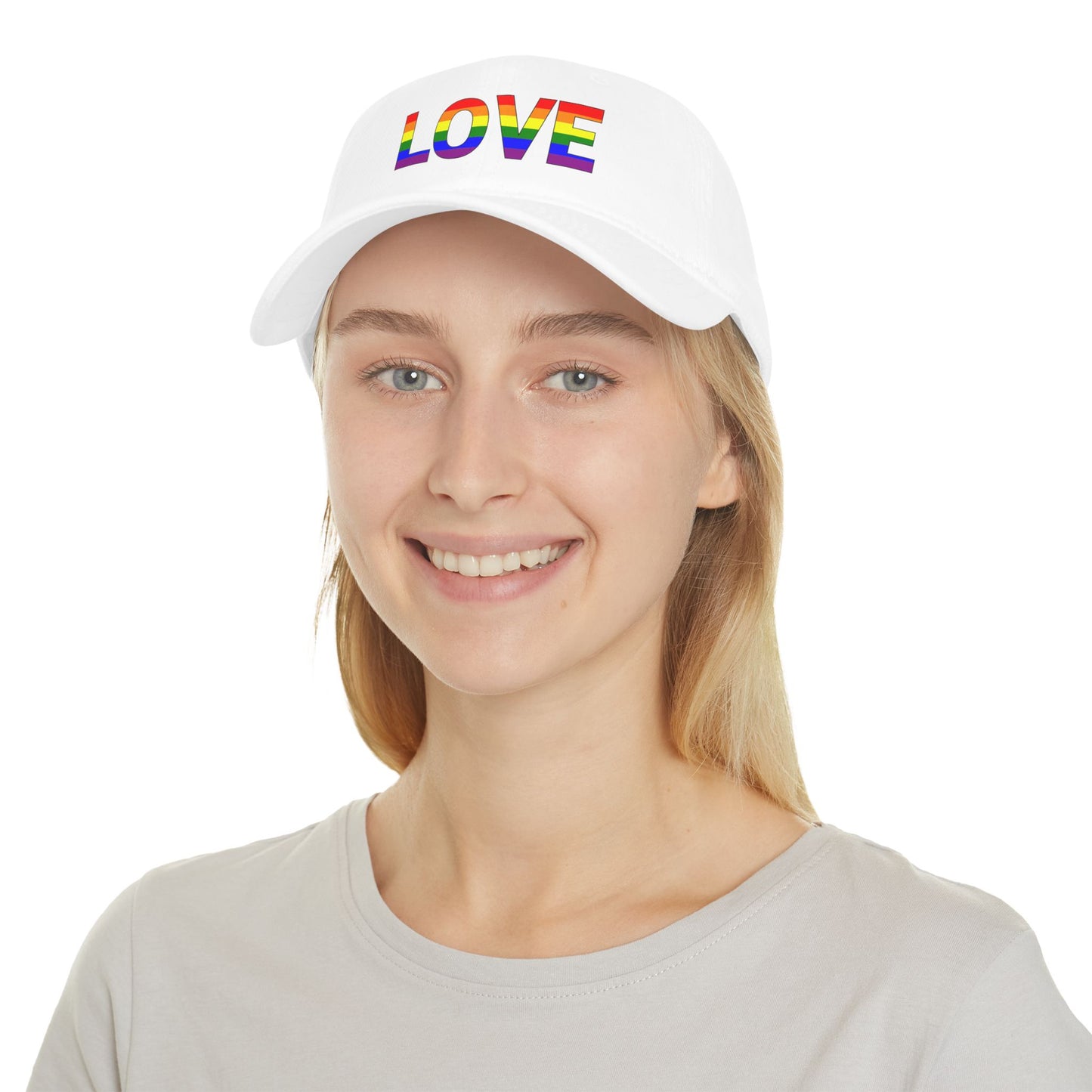 Love Rainbow Low Profile Baseball Cap - Pride Accessories for Inclusivity