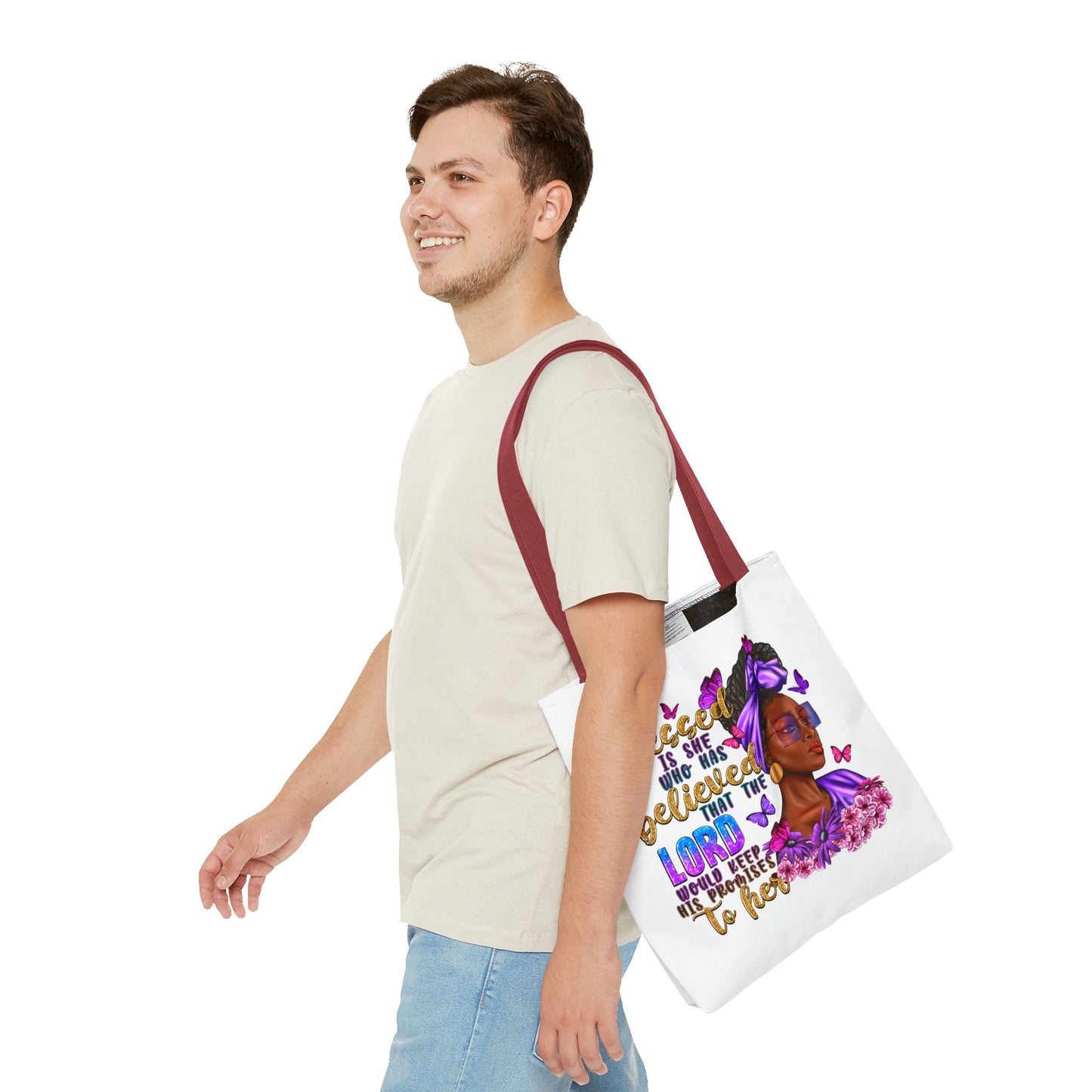 Blessed is She Tote Bag (AOP)