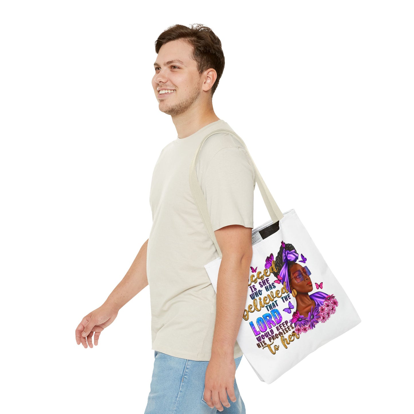 Blessed is She Tote Bag (AOP)