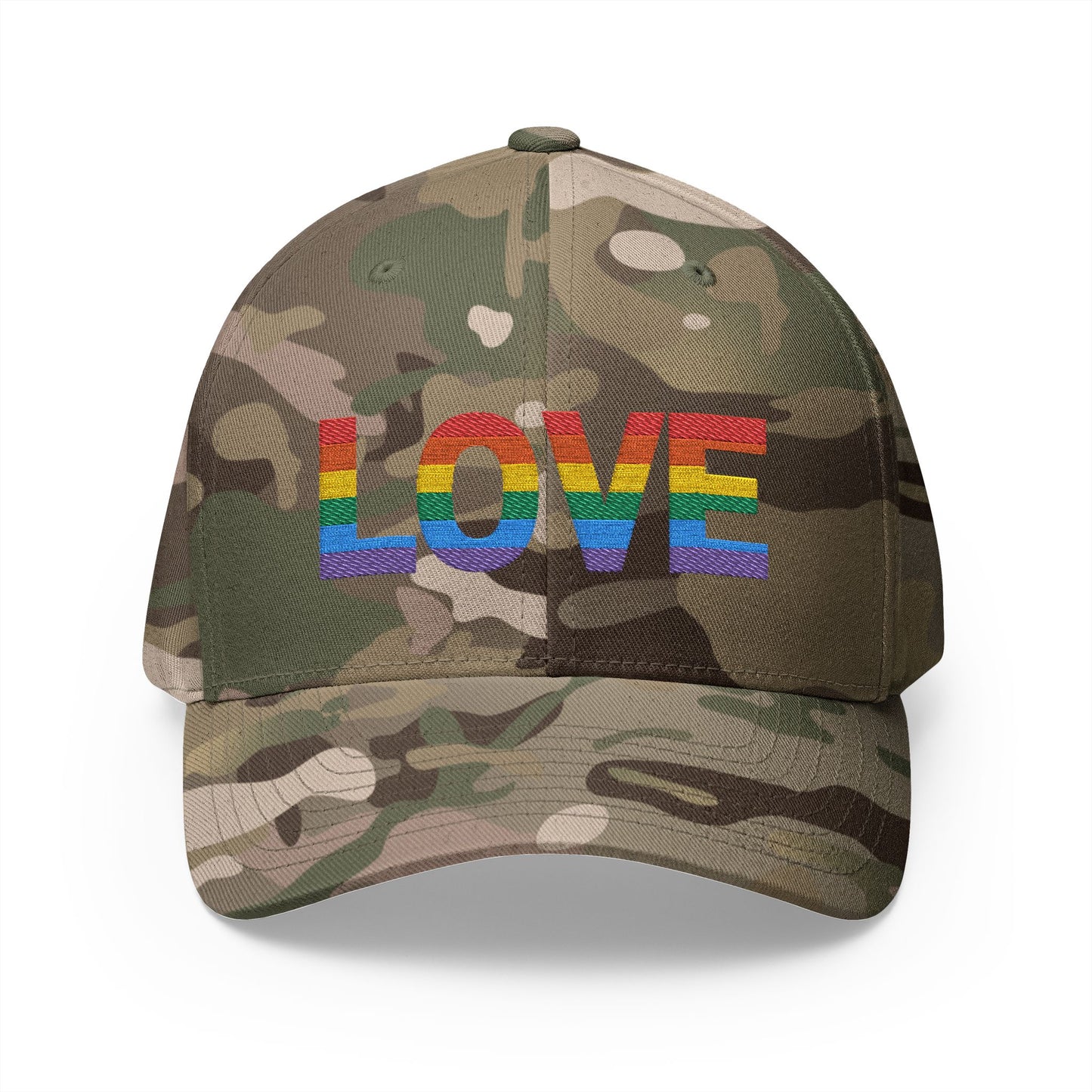 Embroidered 'LOVE' Rainbow Cap - Perfect for Pride and Summer Events