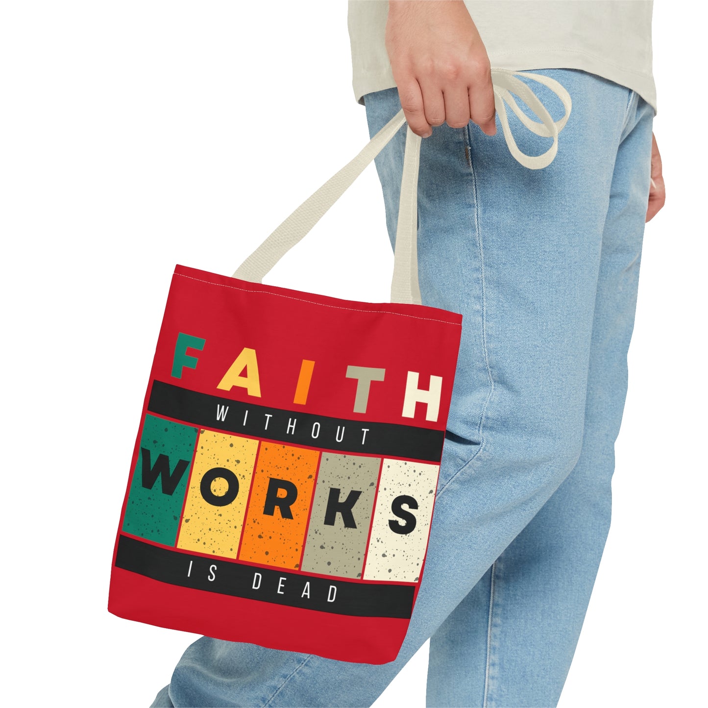 Faith Works Tote Bag (AOP)