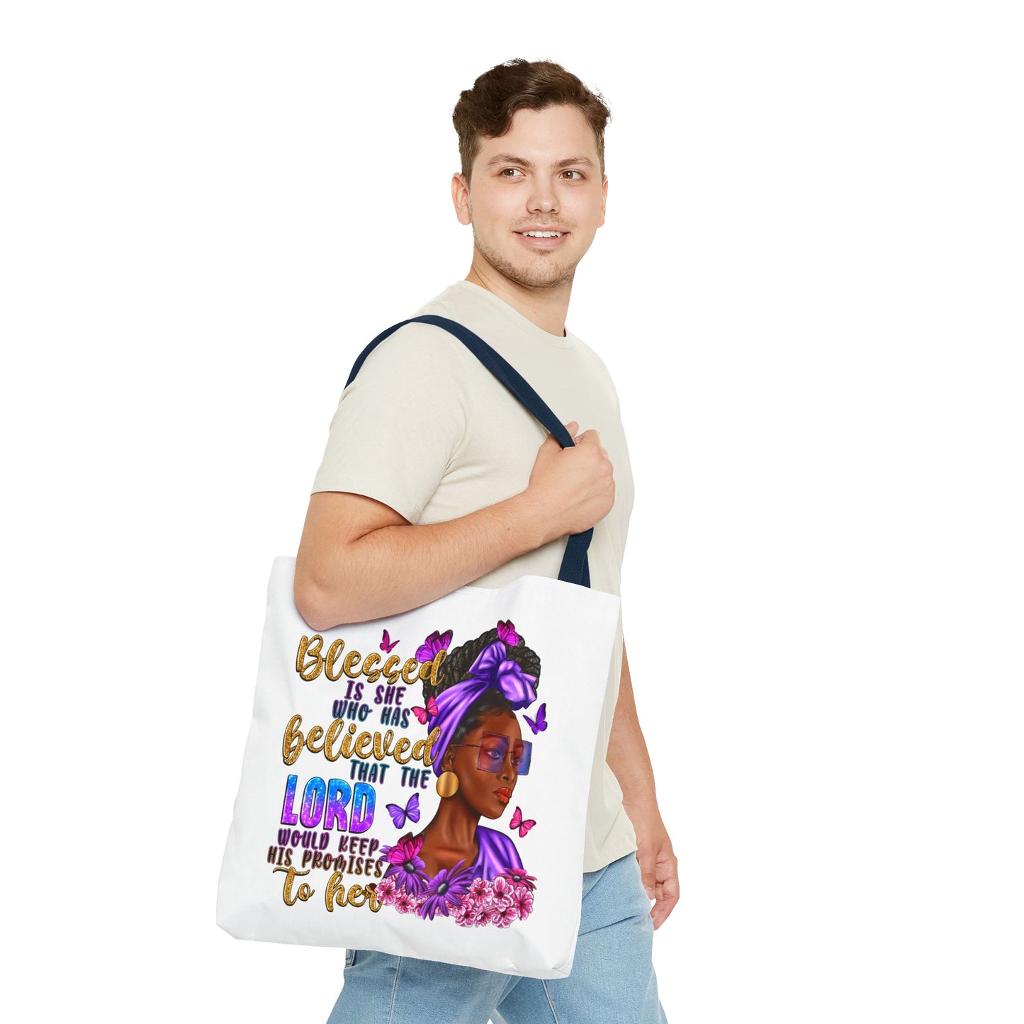 Blessed is She Tote Bag (AOP)