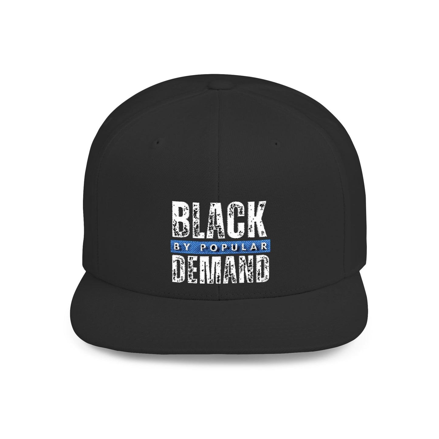 Flat Bill Snapback Hat - Stylish Black by Popular Demand Cap