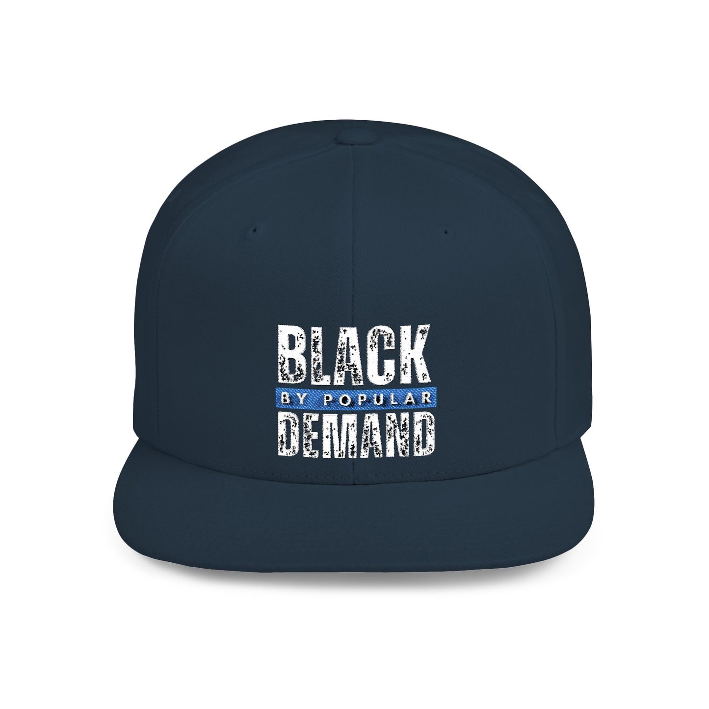 Flat Bill Snapback Hat - Stylish Black by Popular Demand Cap
