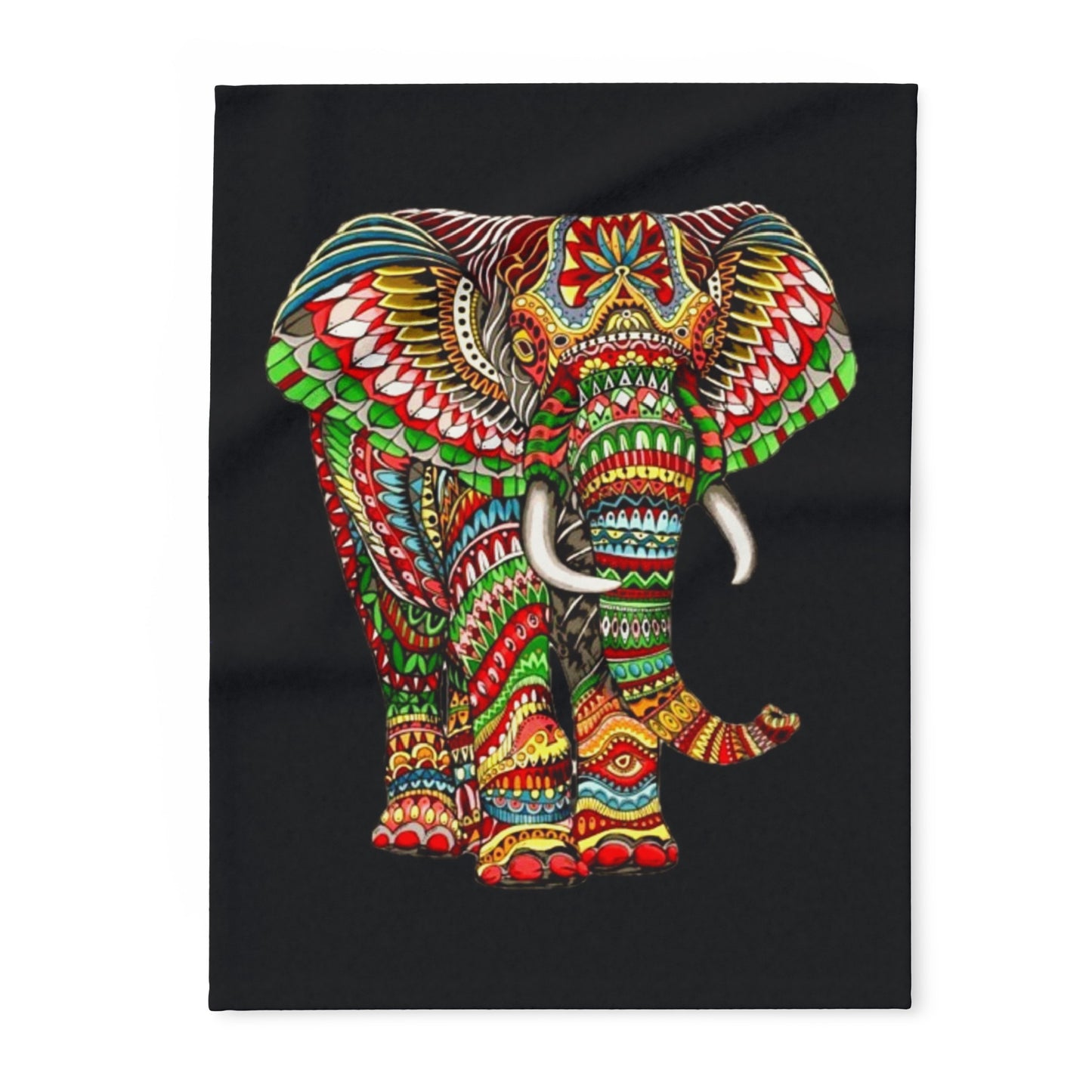 Mosaic Elephant Arctic Fleece Blanket