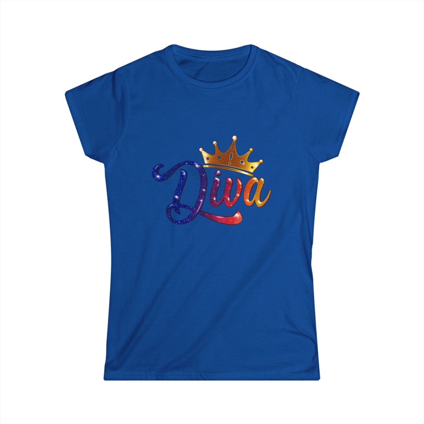 Diva Crown Women's Softstyle Tee - Stylish and Comfy Shirt for Confident Women
