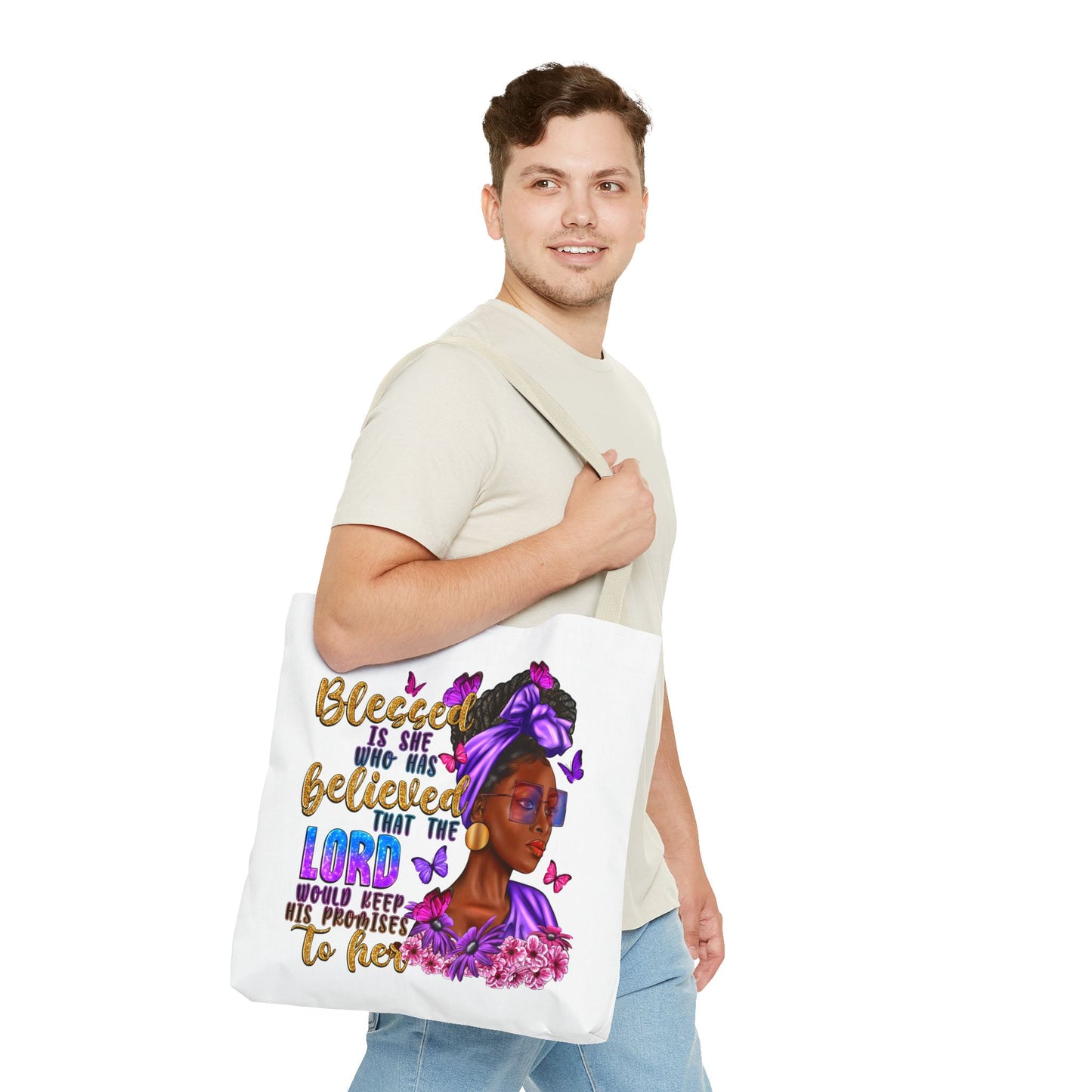 Blessed is She Tote Bag (AOP)