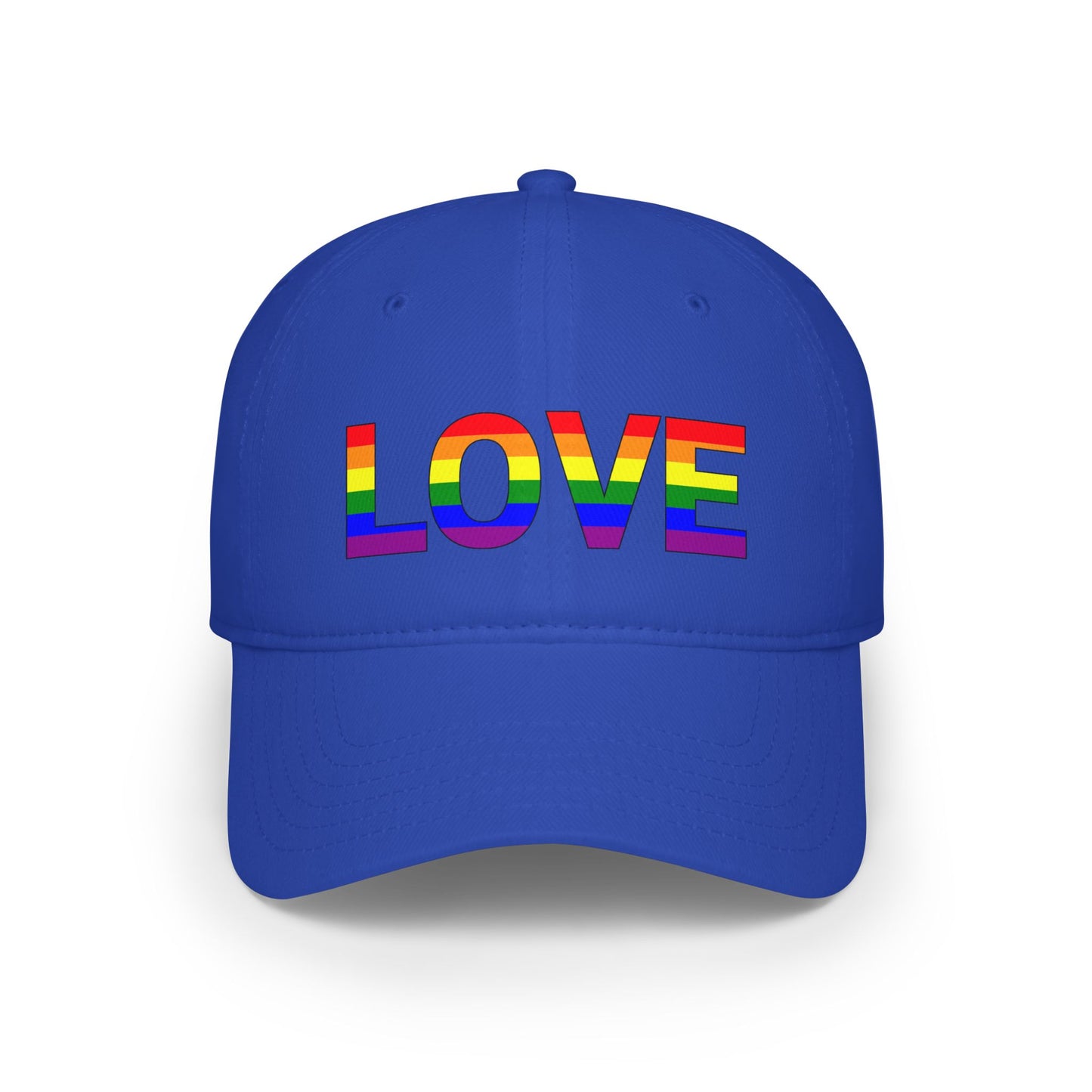 Love Rainbow Low Profile Baseball Cap - Pride Accessories for Inclusivity