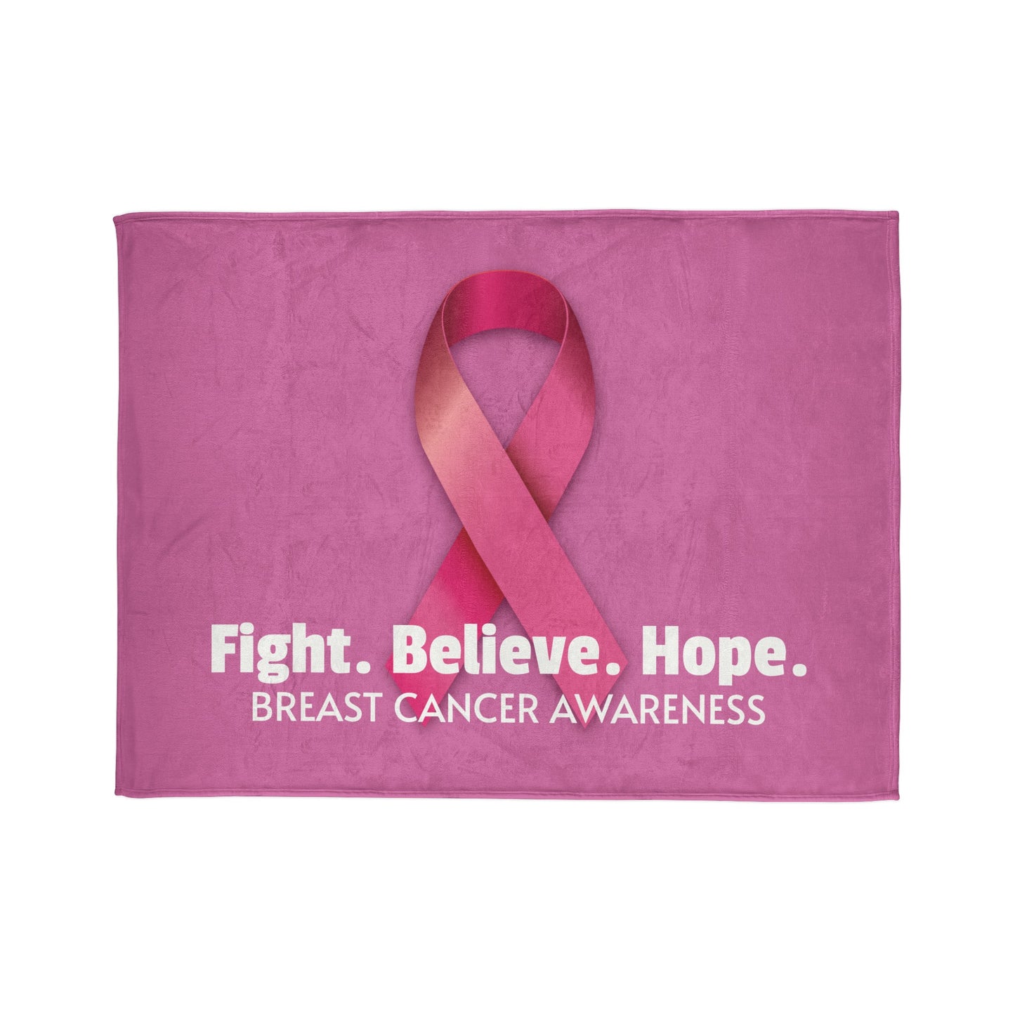 Breast Cancer Awareness Soft Polyester Blanket