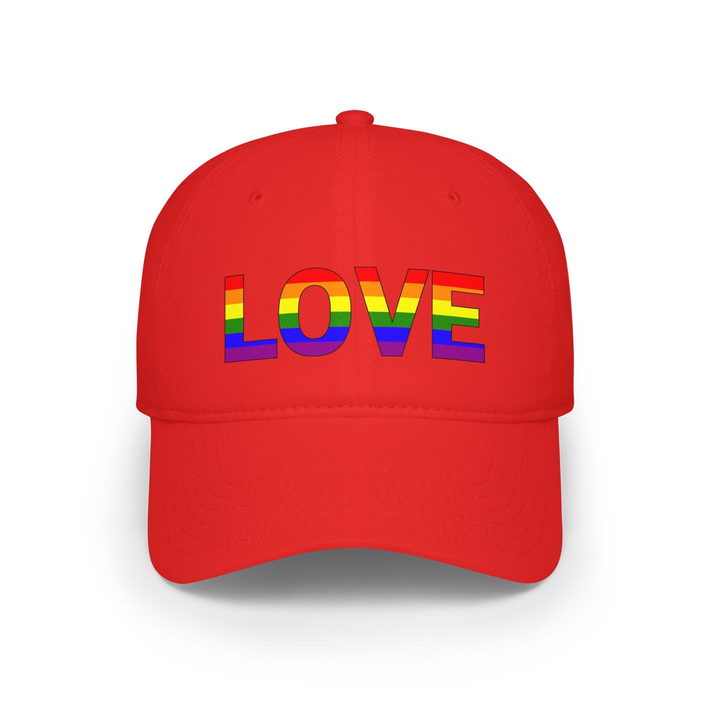 Love Rainbow Low Profile Baseball Cap - Pride Accessories for Inclusivity