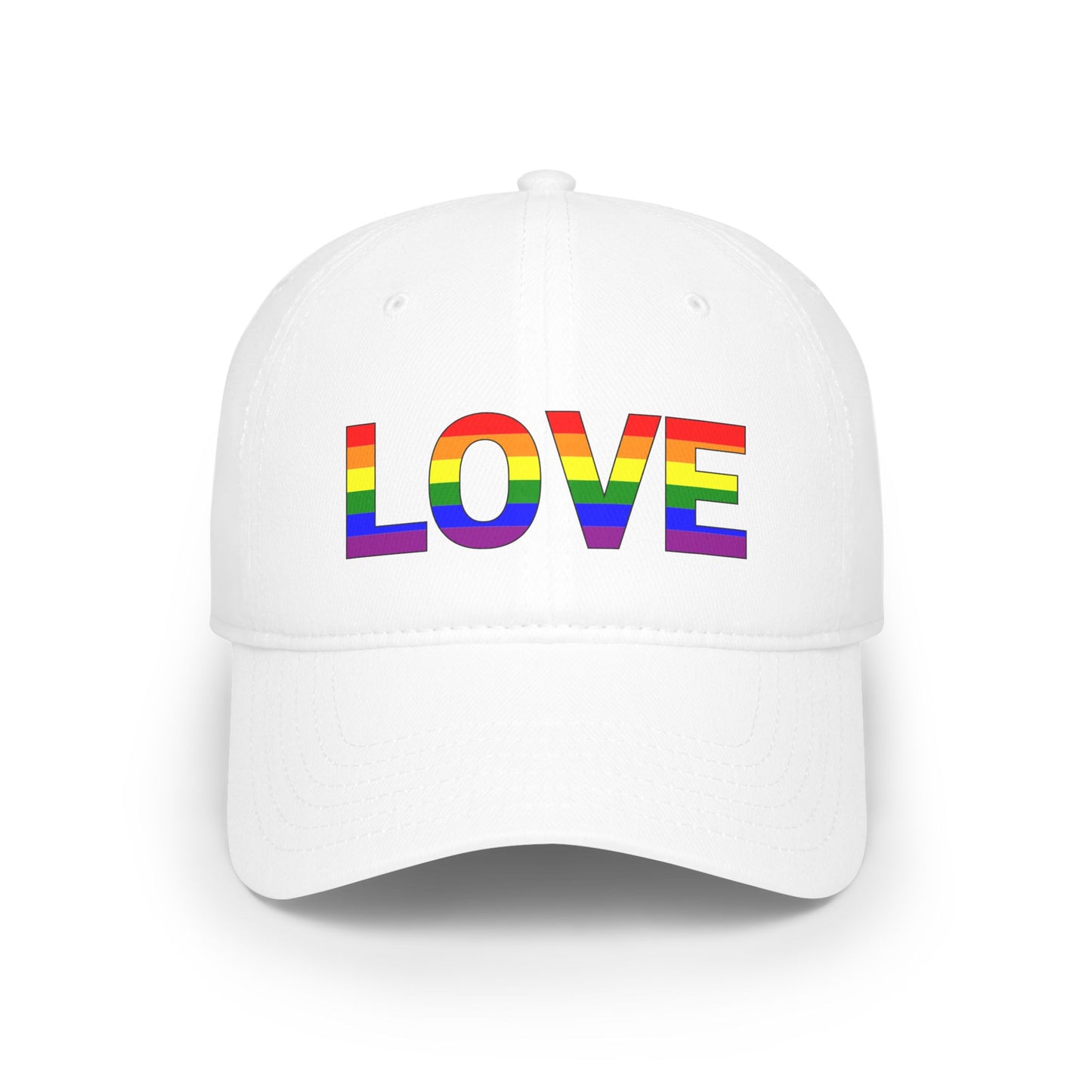 Love Rainbow Low Profile Baseball Cap - Pride Accessories for Inclusivity