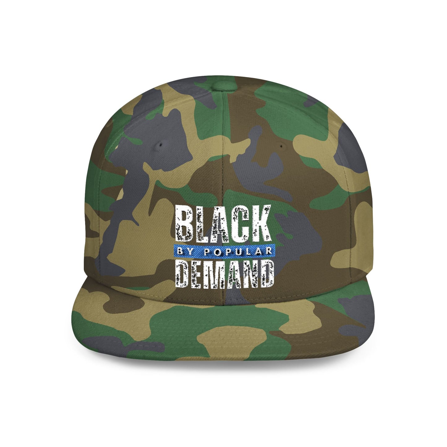Flat Bill Snapback Hat - Stylish Black by Popular Demand Cap