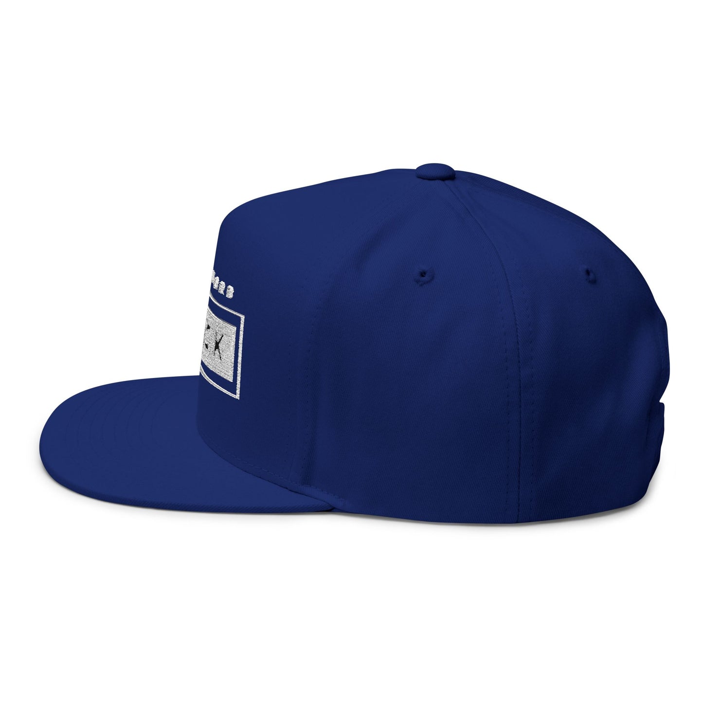 Stylish Flat Bill Cap - 'Code Word BLACK' Embroidered Snapback