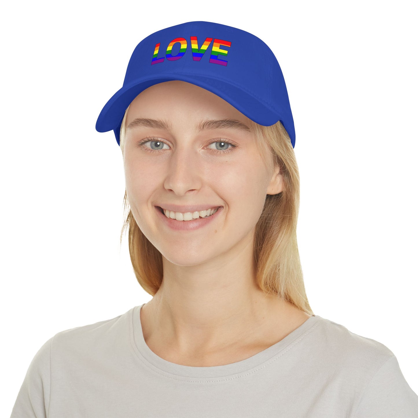 Love Rainbow Low Profile Baseball Cap - Pride Accessories for Inclusivity