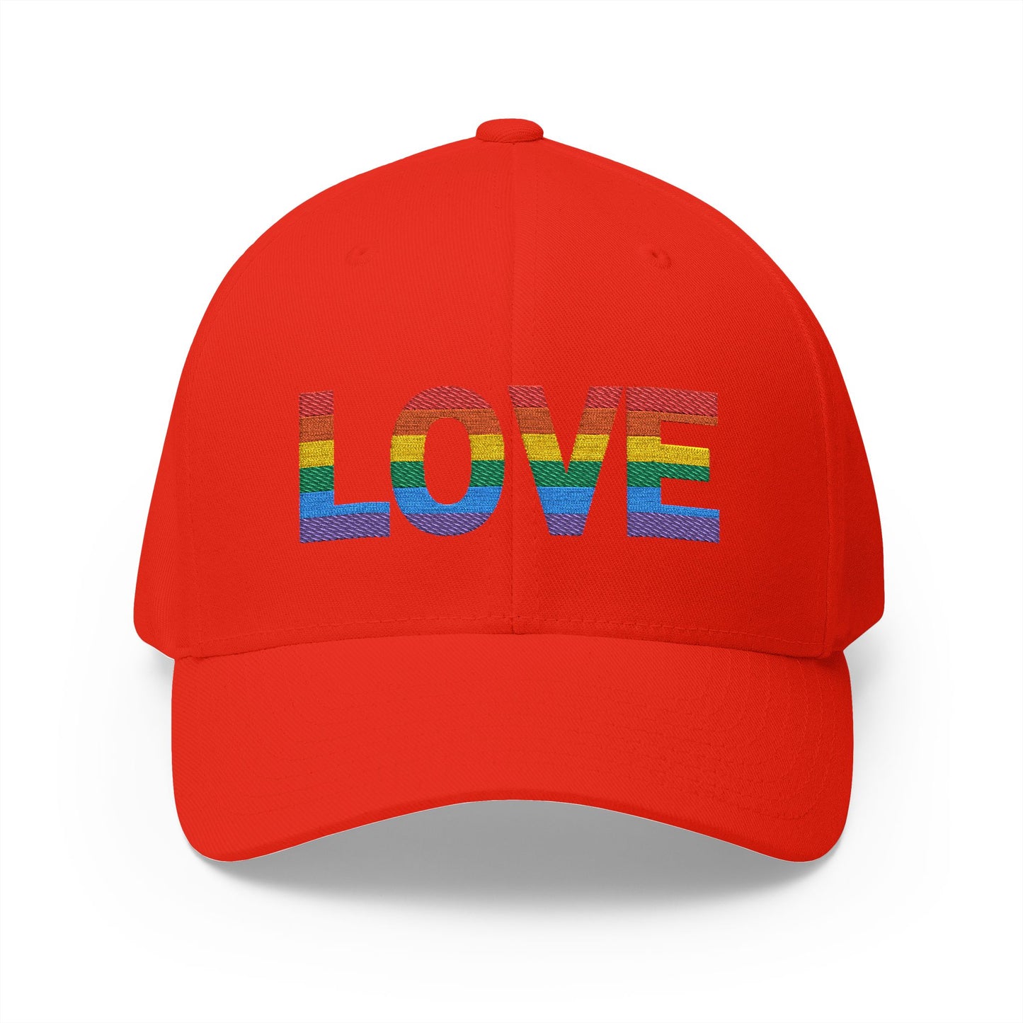 Embroidered 'LOVE' Rainbow Cap - Perfect for Pride and Summer Events