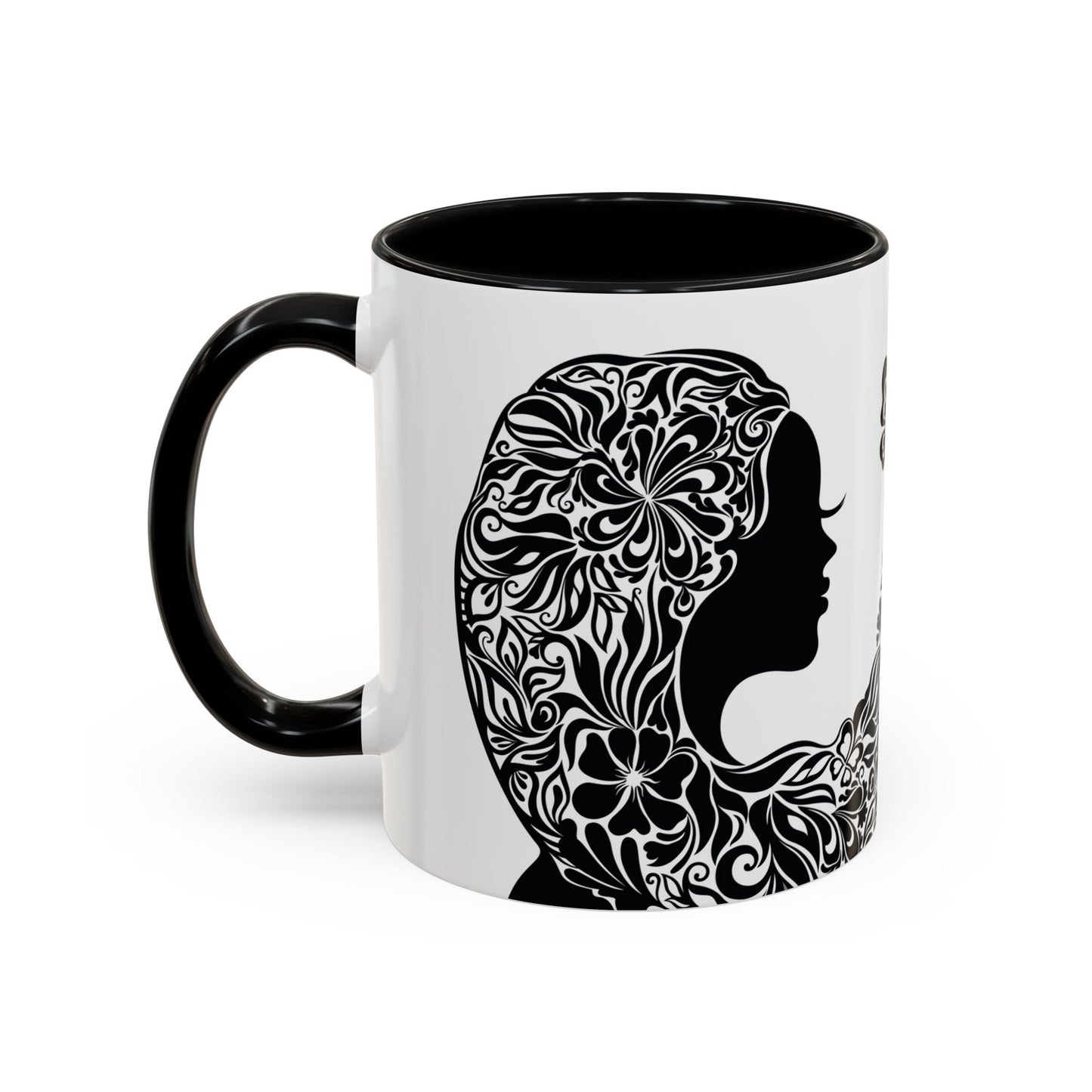 Black Butterfly Accent Coffee Mug, 11oz