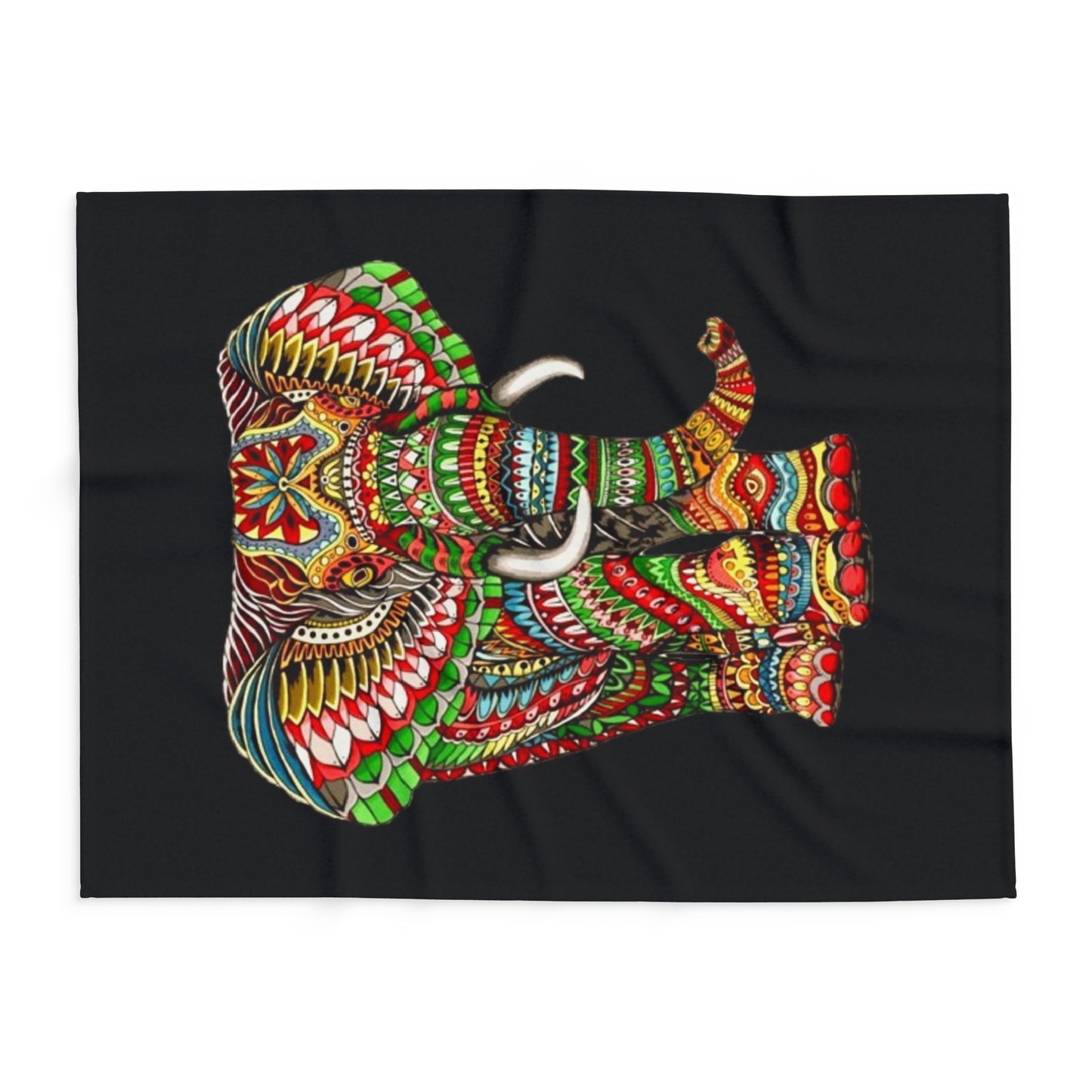 Mosaic Elephant Arctic Fleece Blanket