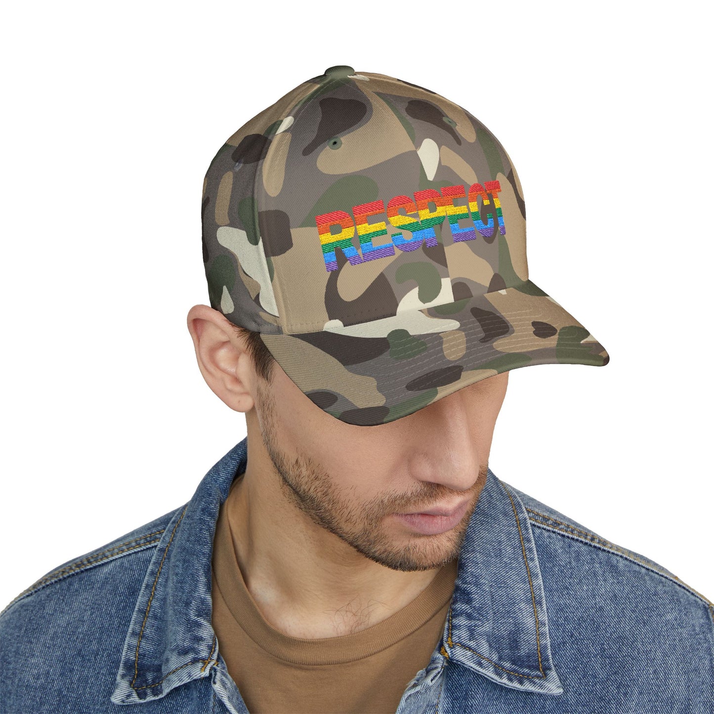 Pride Embroidered Cap - Respect LGBT Hat