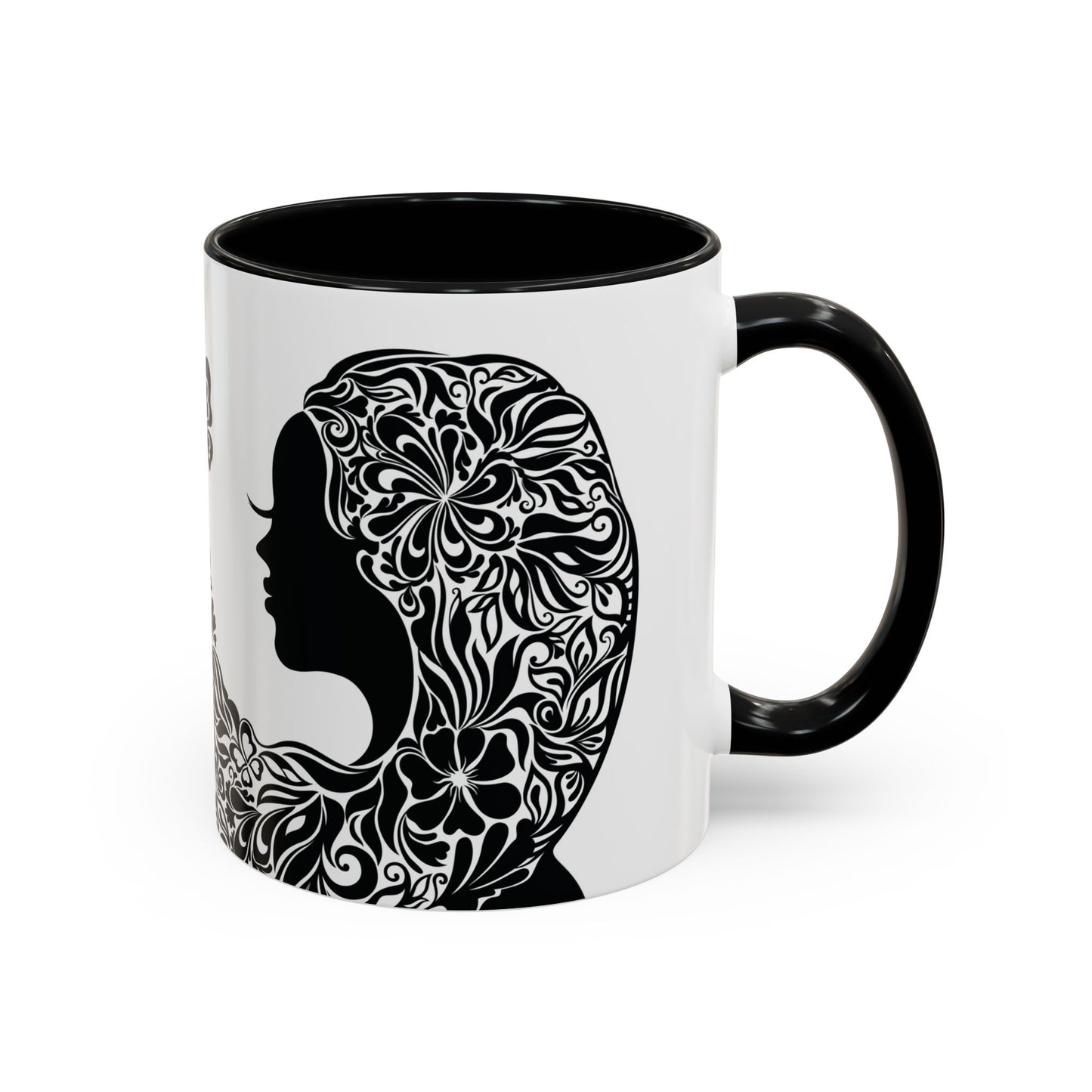 Black Butterfly Accent Coffee Mug, 11oz
