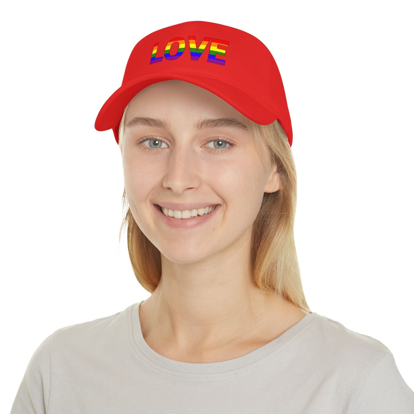 Love Rainbow Low Profile Baseball Cap - Pride Accessories for Inclusivity
