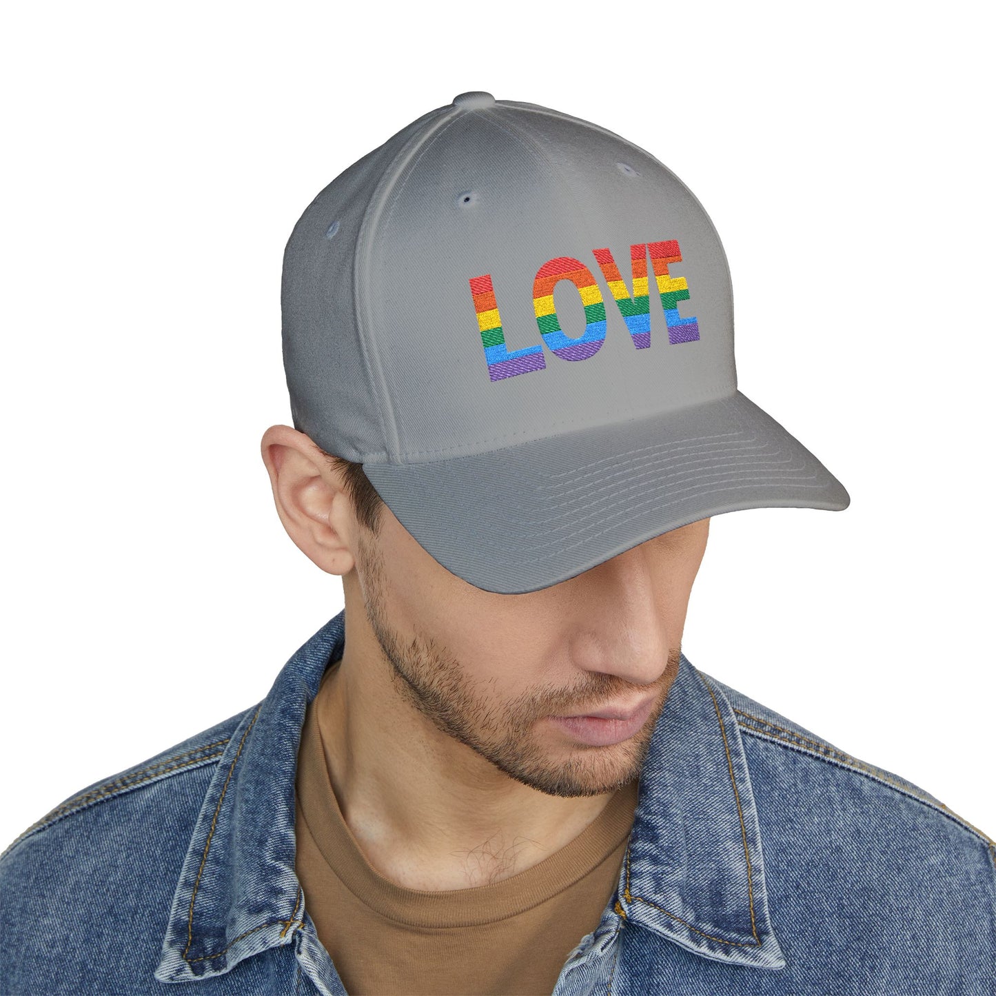 Embroidered 'LOVE' Rainbow Cap - Perfect for Pride and Summer Events