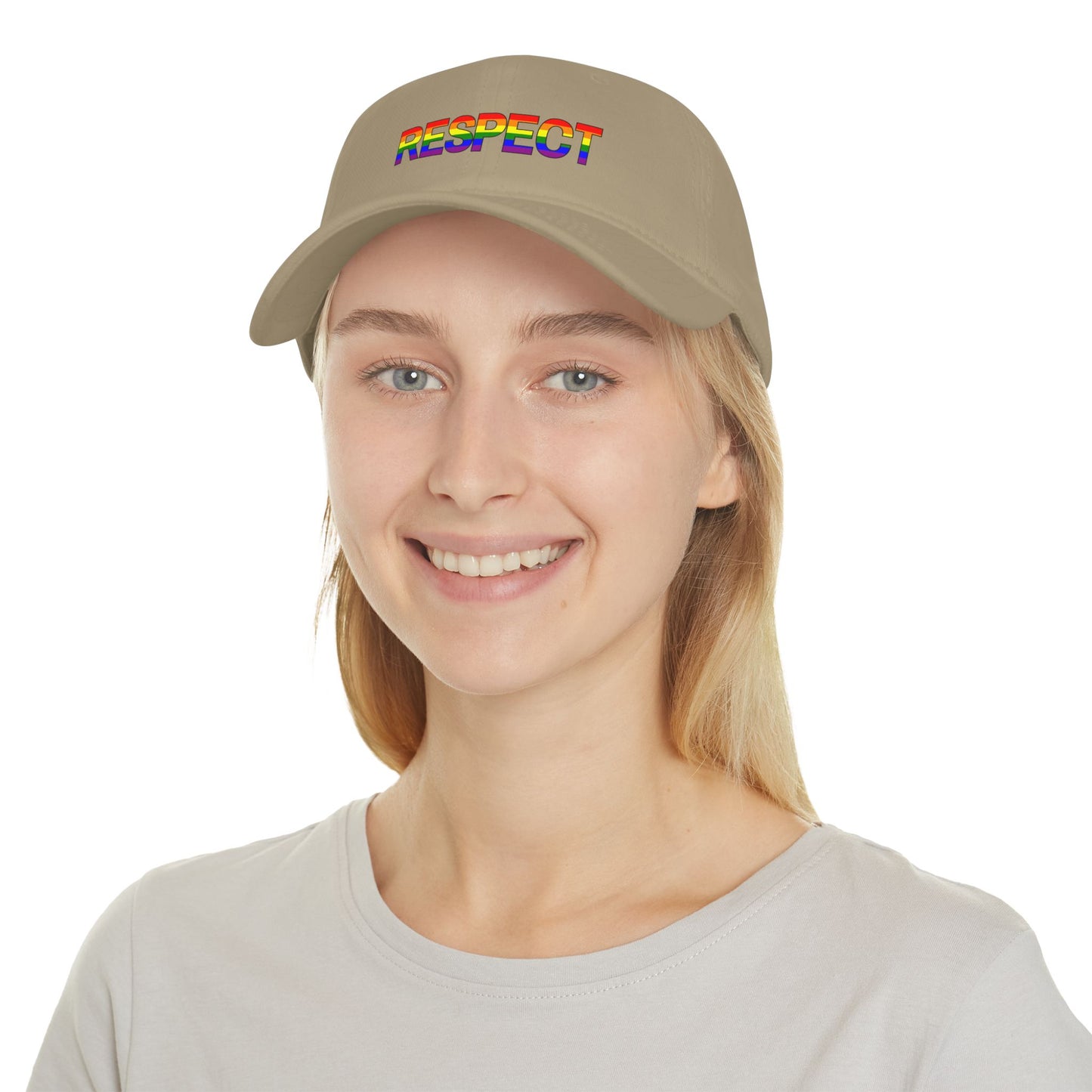 Respect Rainbow Low Profile Baseball Cap - Pride Accessories for Inclusivity