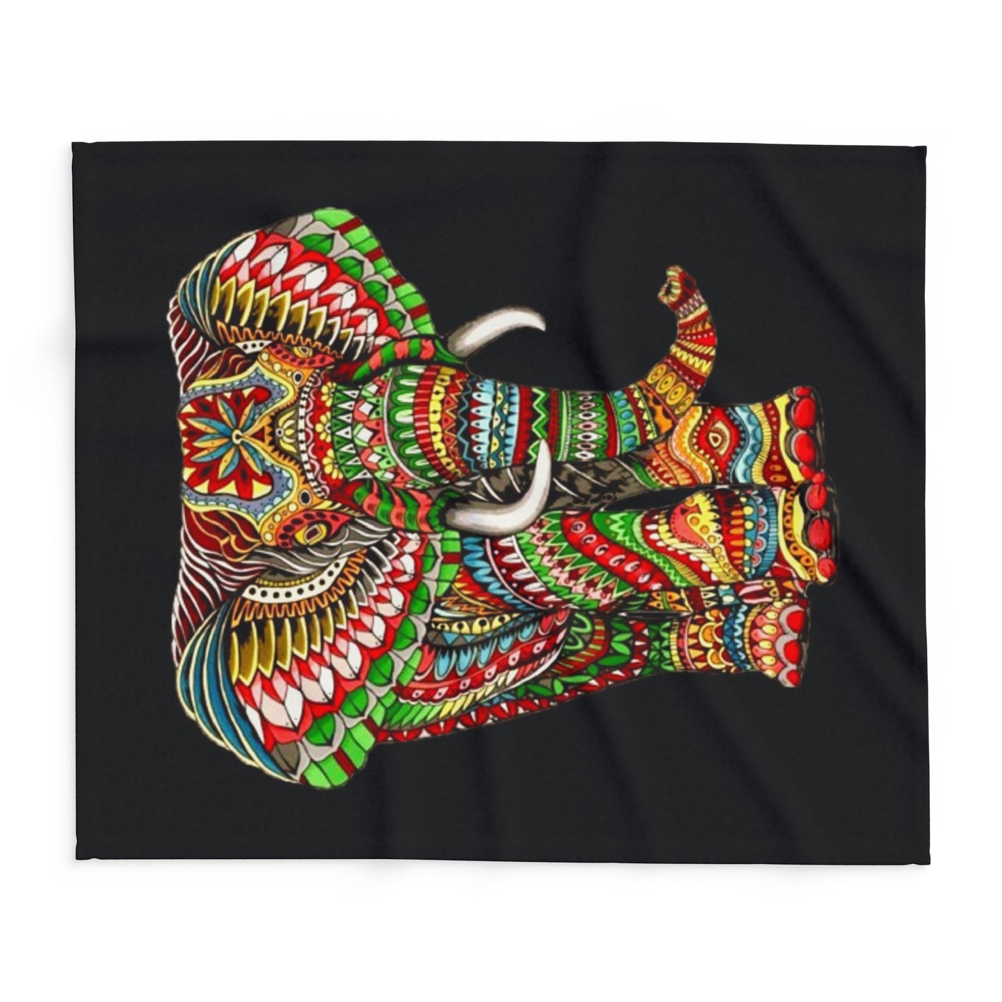 Mosaic Elephant Arctic Fleece Blanket