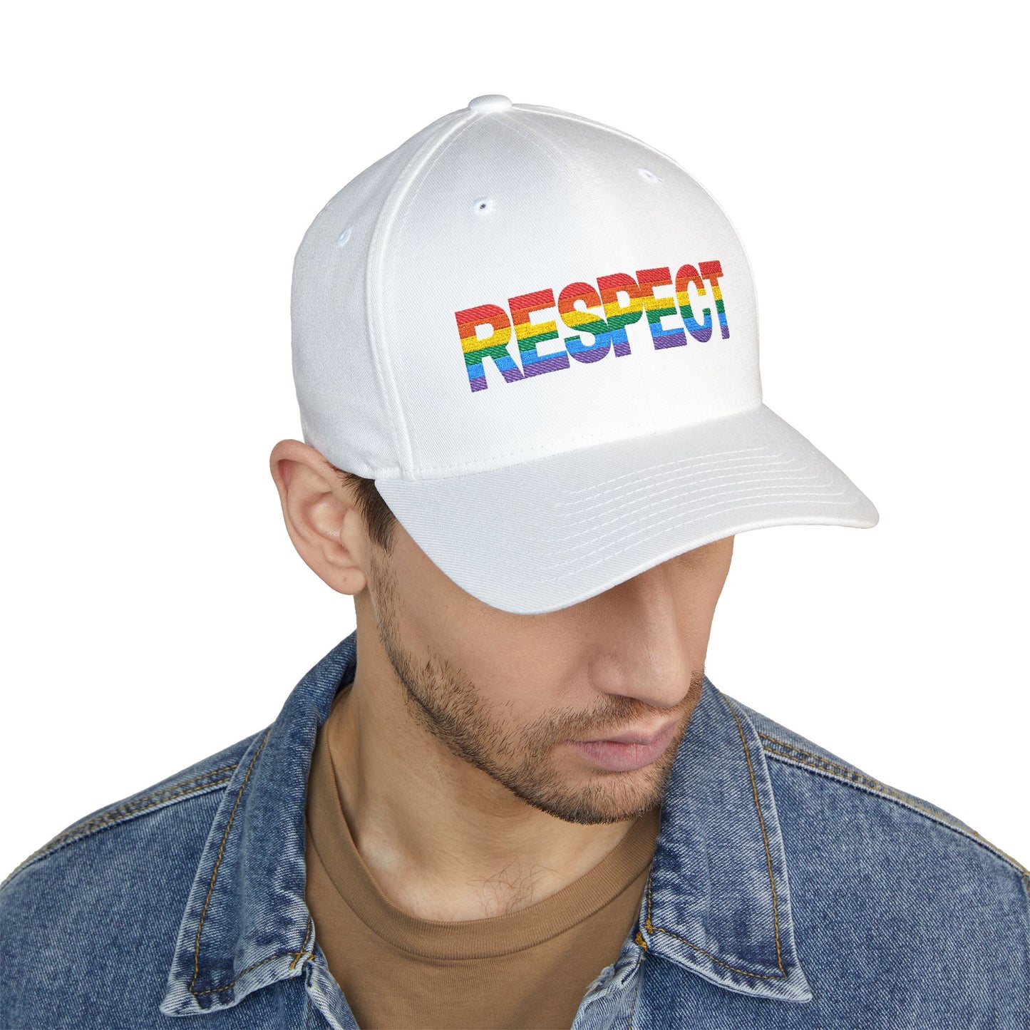 Pride Embroidered Cap - Respect LGBT Hat