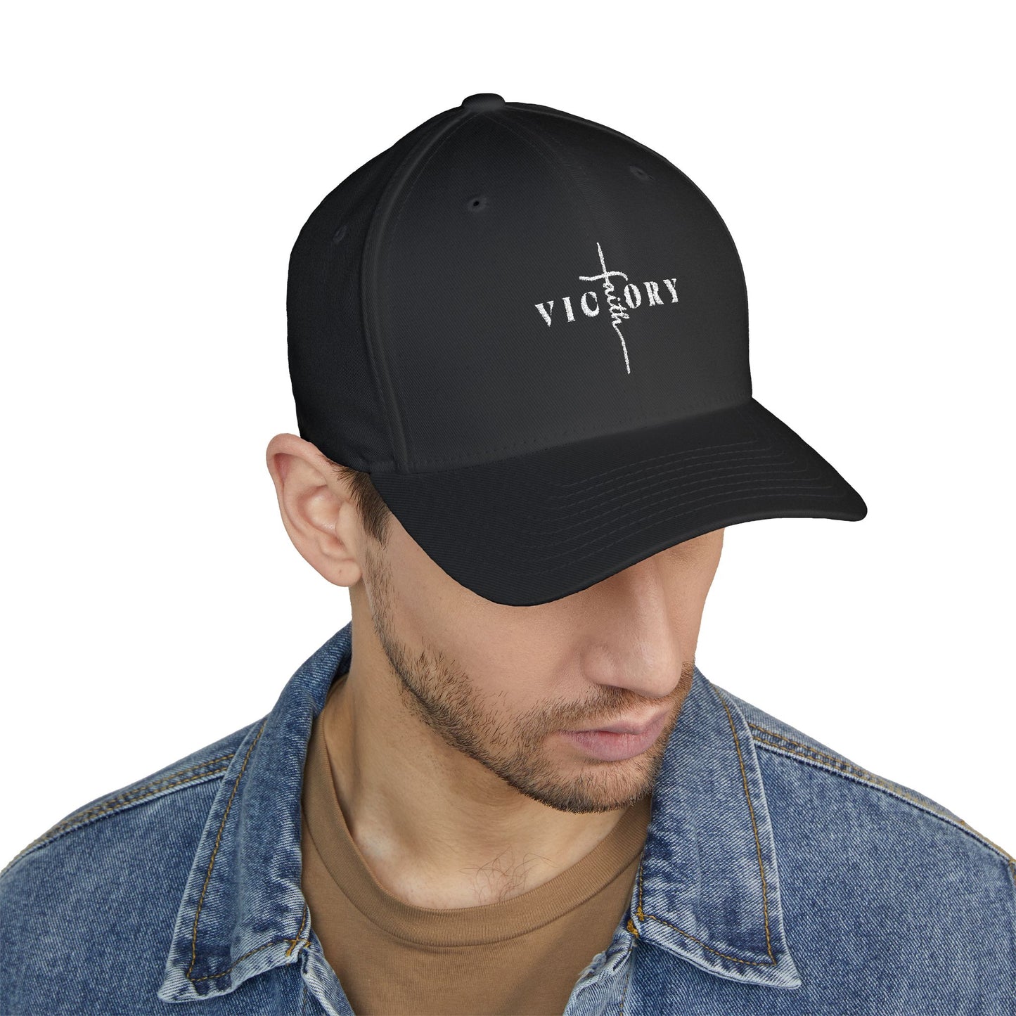 Victory Embroidered Closed-Back Cap - Stylish Baseball Hat for Inspirational Living