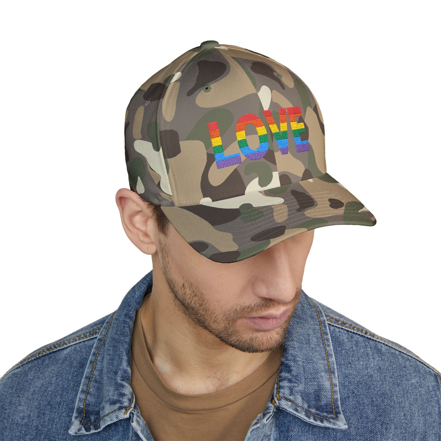 Embroidered 'LOVE' Rainbow Cap - Perfect for Pride and Summer Events