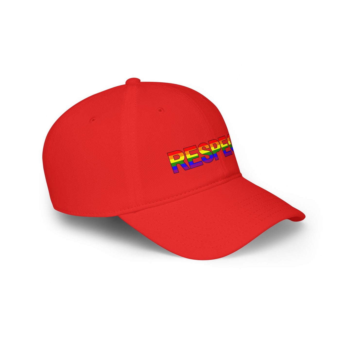 Respect Rainbow Low Profile Baseball Cap - Pride Accessories for Inclusivity