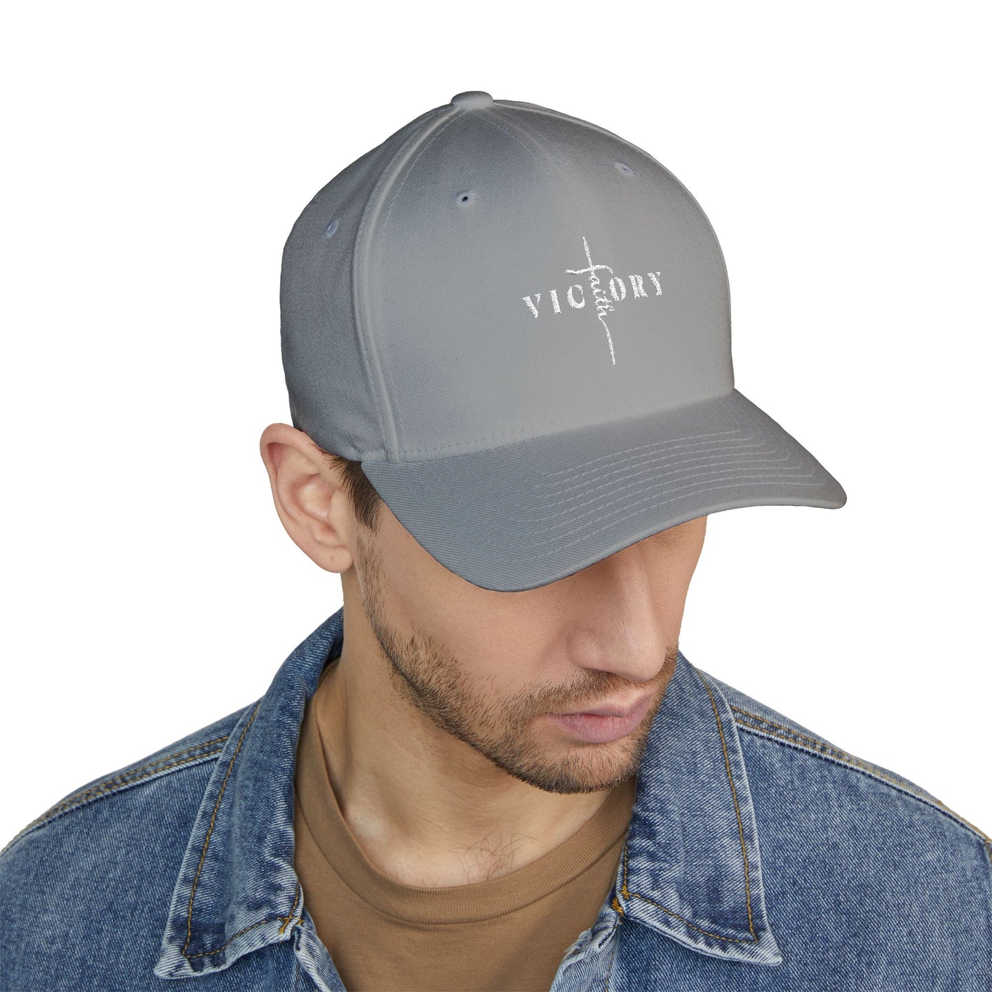Victory Embroidered Closed-Back Cap - Stylish Baseball Hat for Inspirational Living
