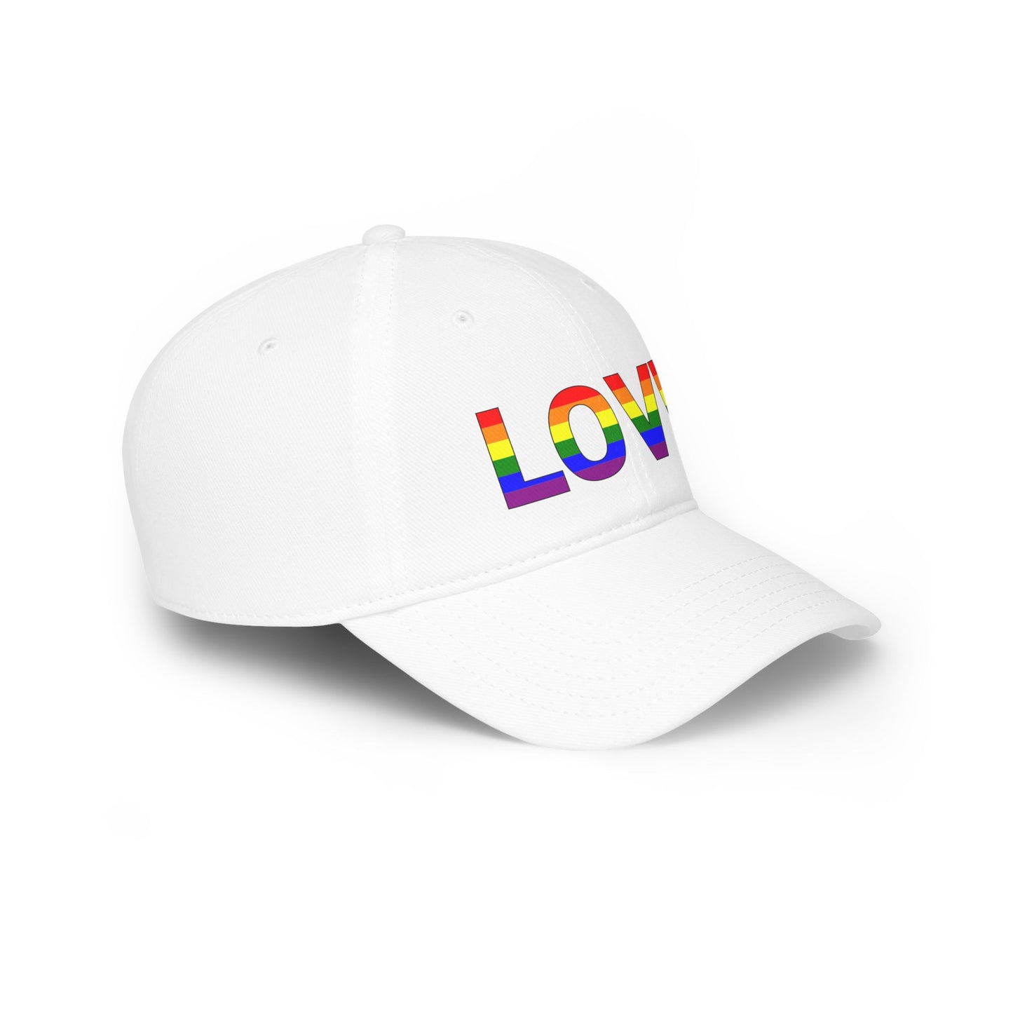 Love Rainbow Low Profile Baseball Cap - Pride Accessories for Inclusivity