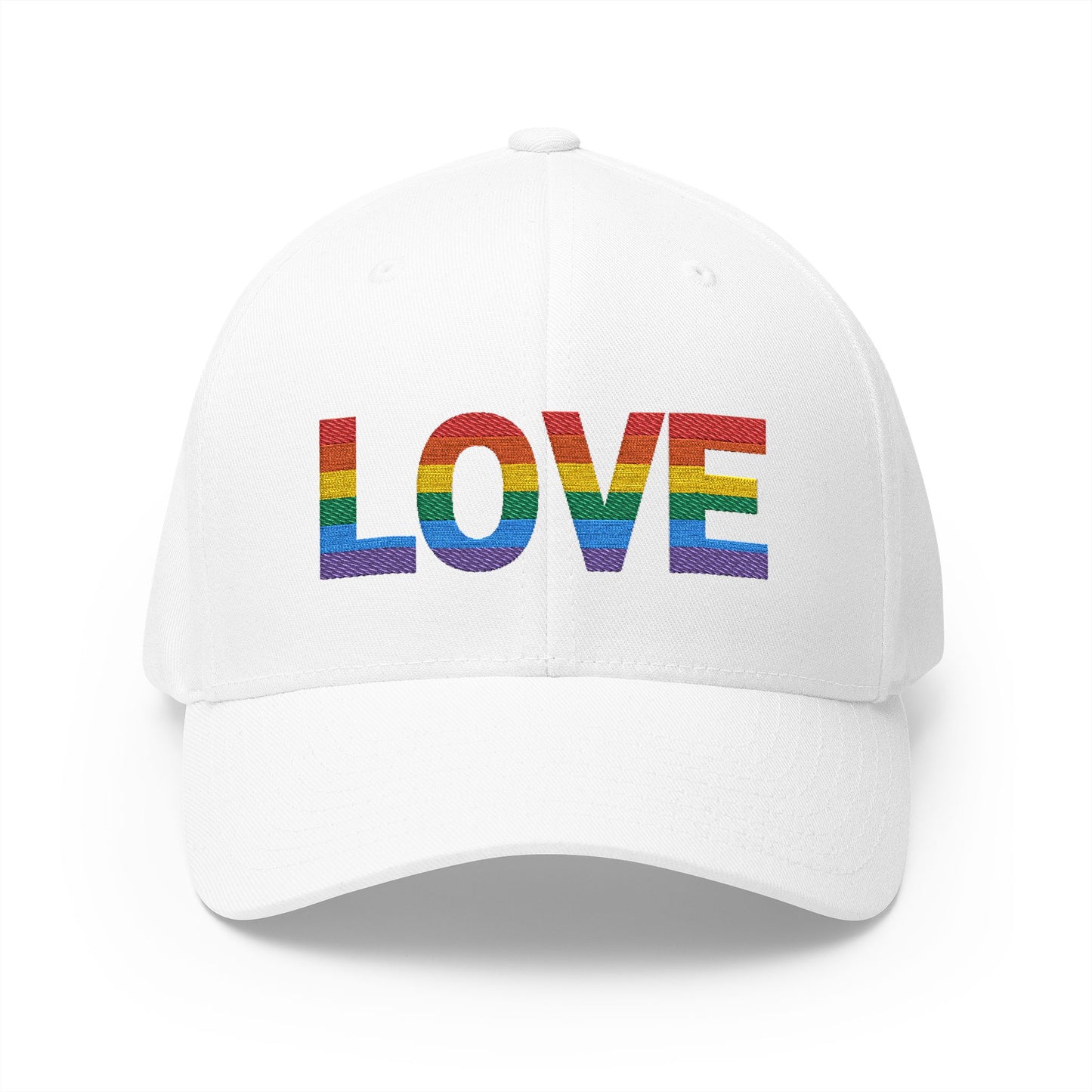 Embroidered 'LOVE' Rainbow Cap - Perfect for Pride and Summer Events
