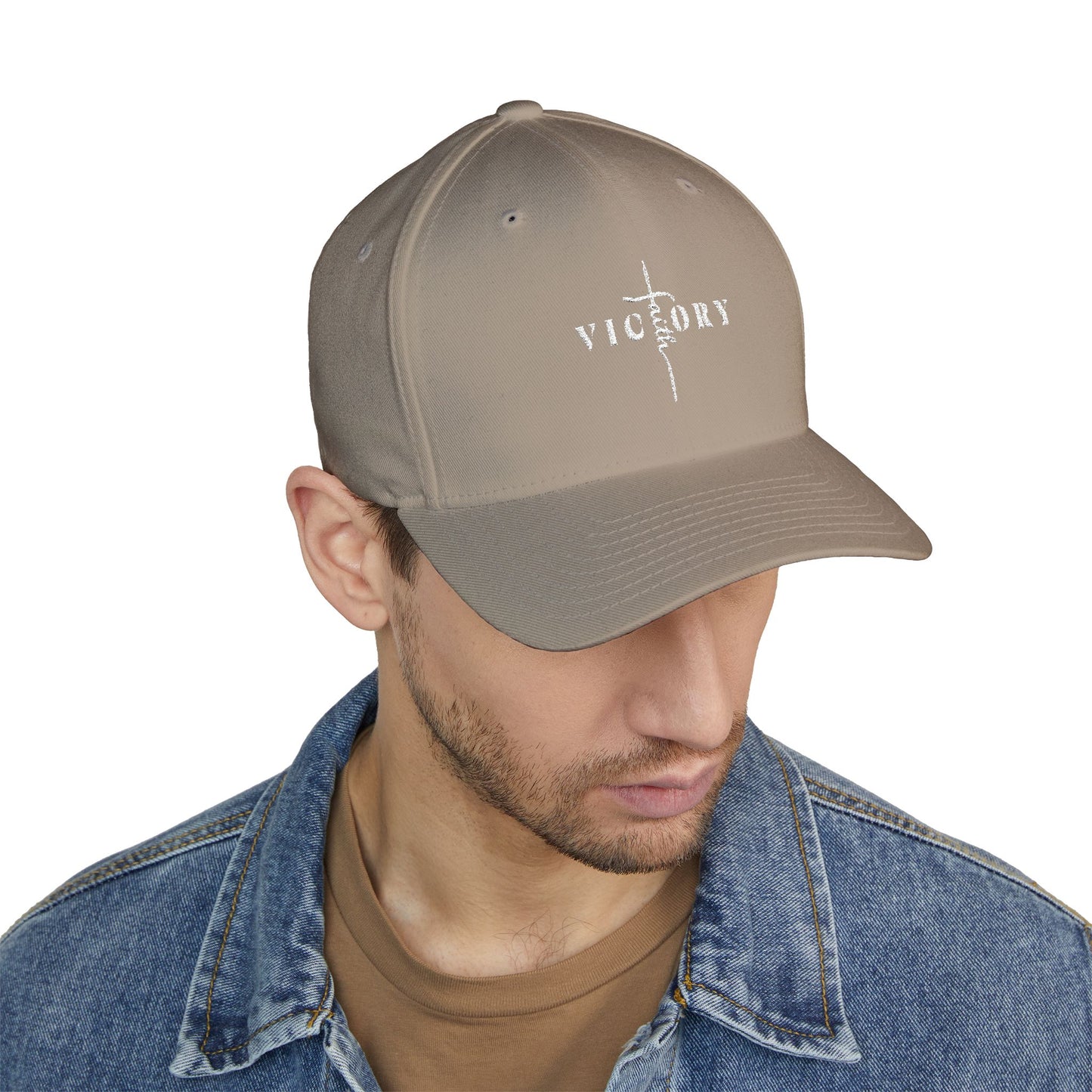 Victory Embroidered Closed-Back Cap - Stylish Baseball Hat for Inspirational Living