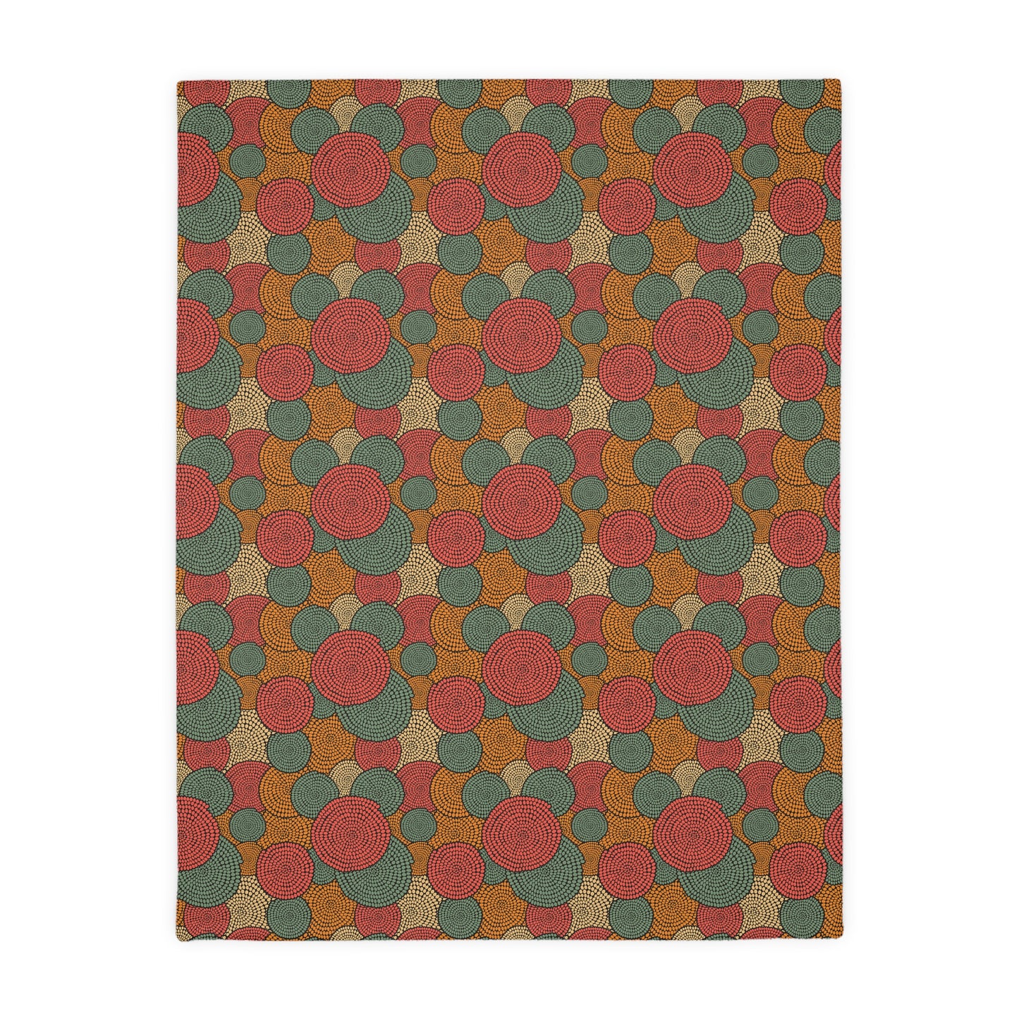African Tribal Pattern Velveteen Microfiber Blanket (Two-sided print)