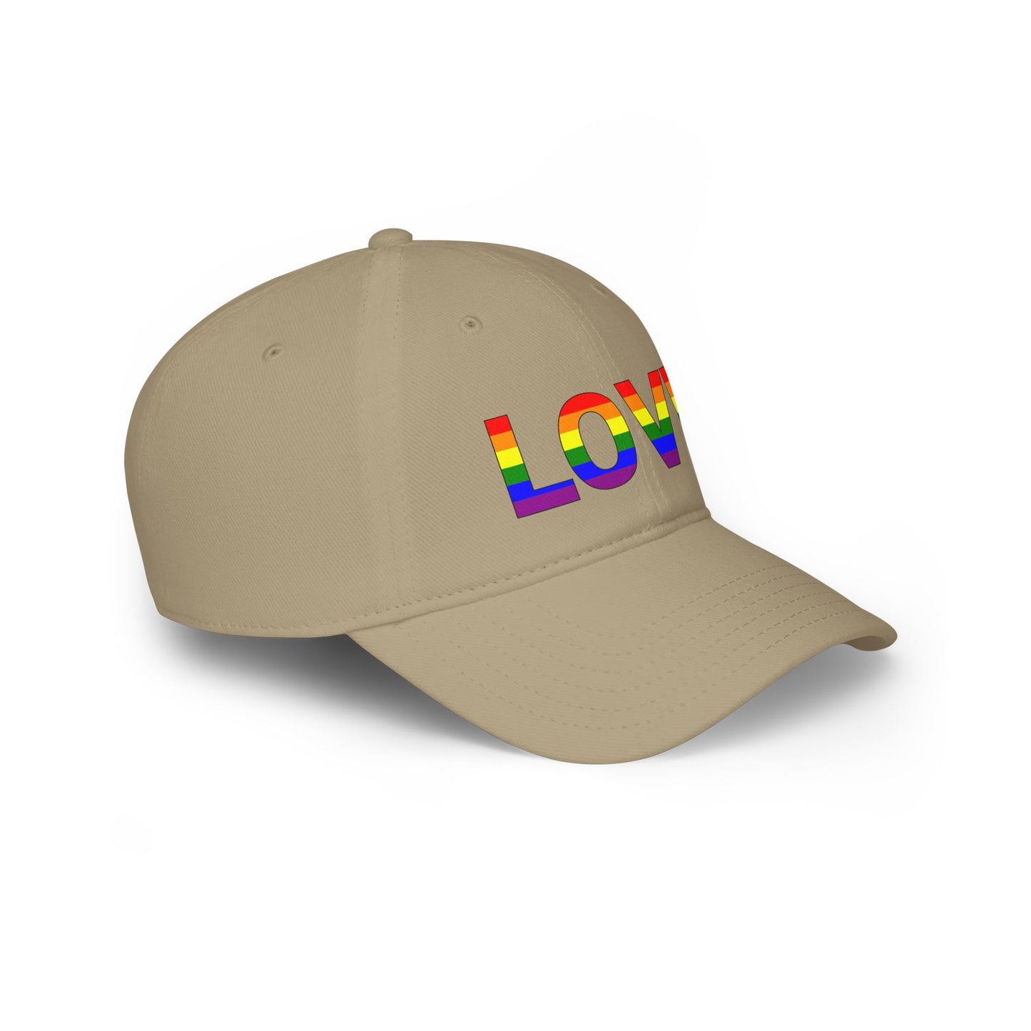 Love Rainbow Low Profile Baseball Cap - Pride Accessories for Inclusivity
