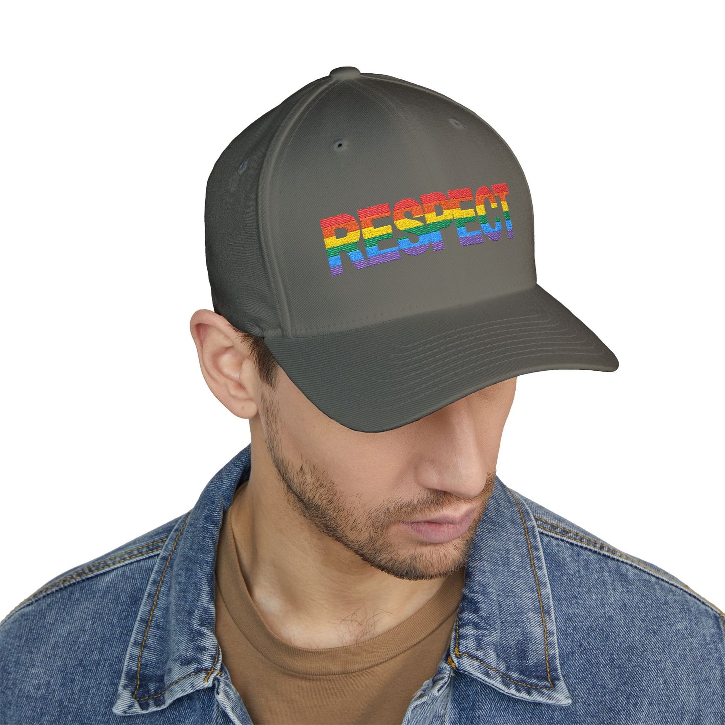 Pride Embroidered Cap - Respect LGBT Hat