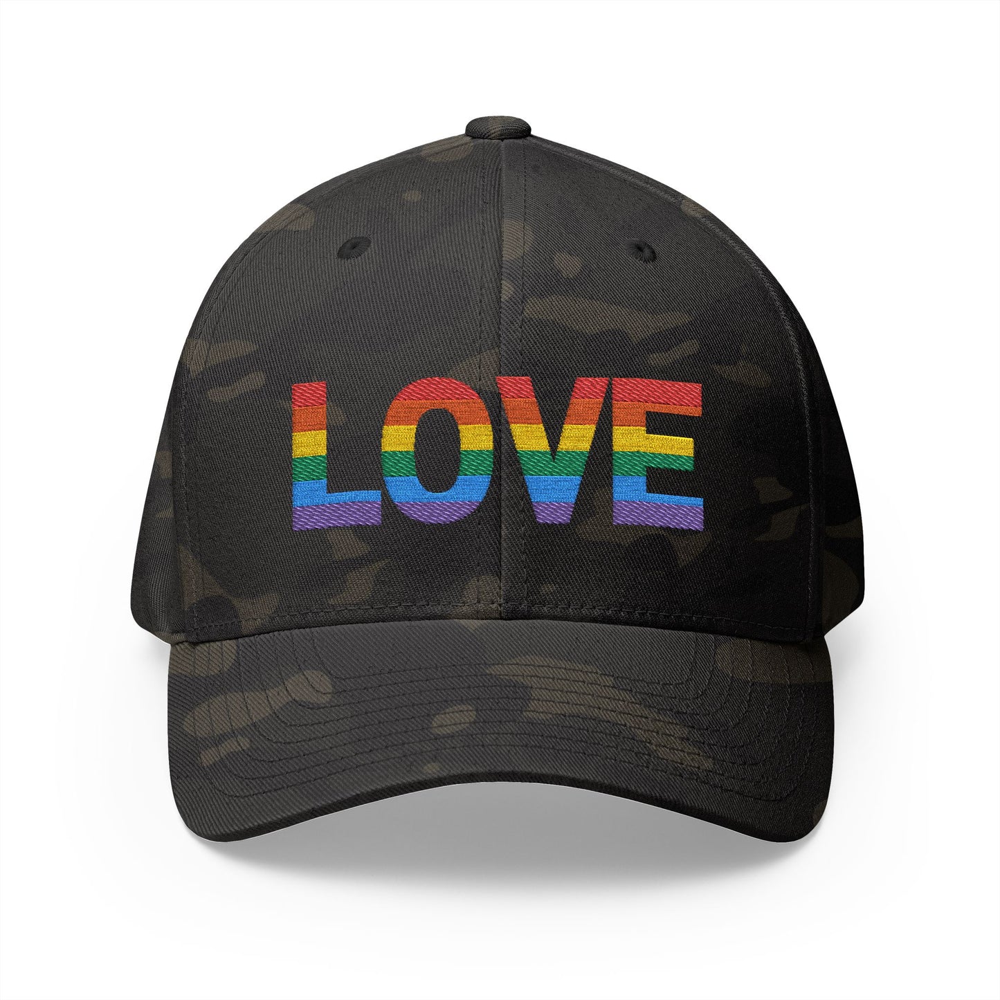 Embroidered 'LOVE' Rainbow Cap - Perfect for Pride and Summer Events