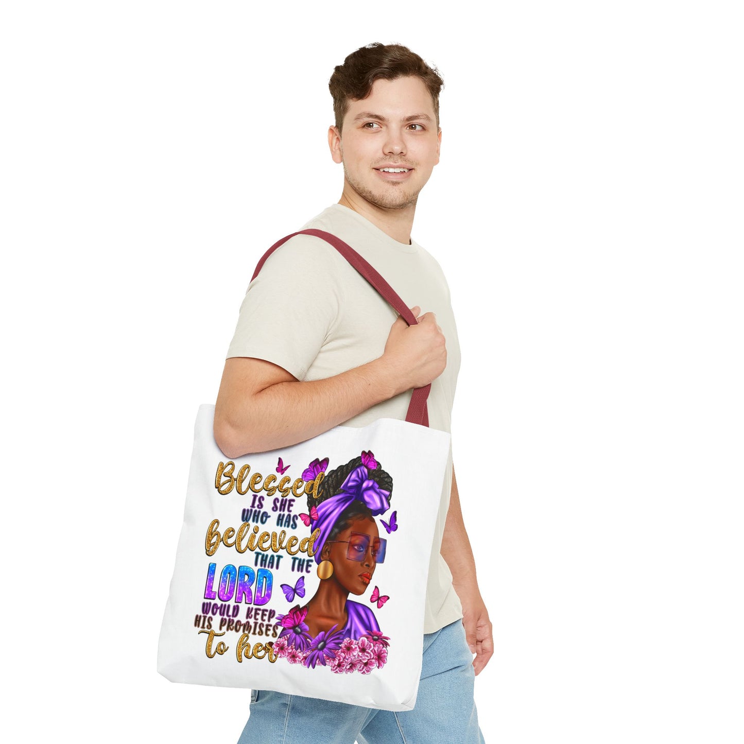 Blessed is She Tote Bag (AOP)