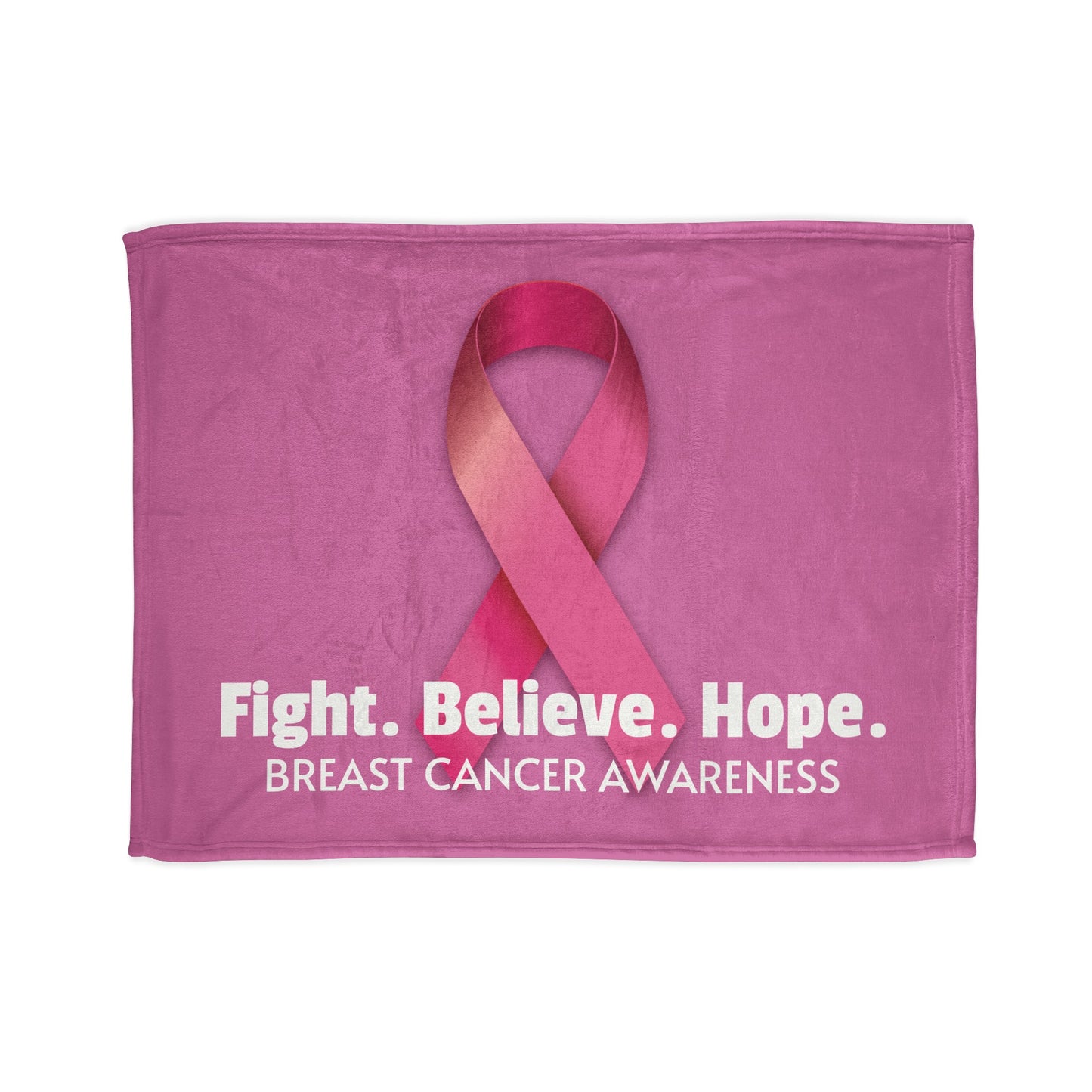 Breast Cancer Awareness Soft Polyester Blanket