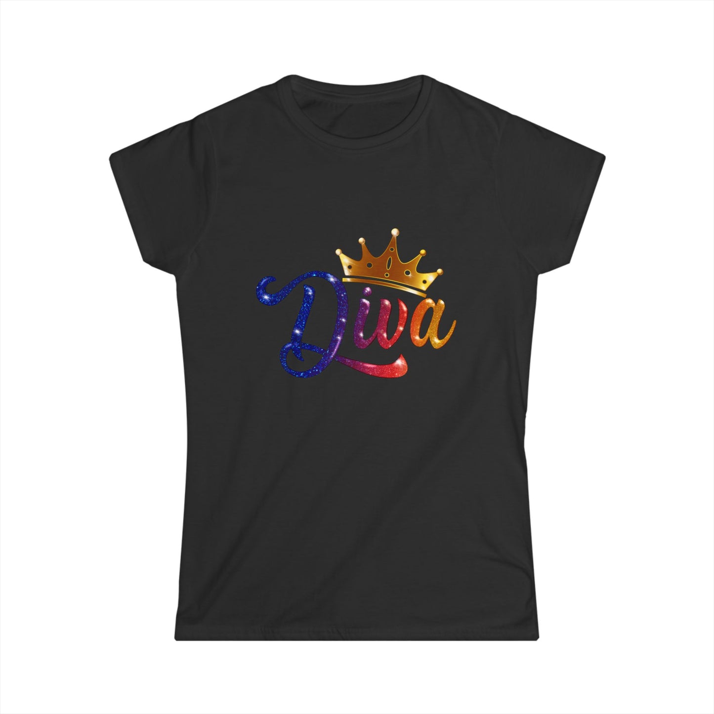 Diva Crown Women's Softstyle Tee - Stylish and Comfy Shirt for Confident Women