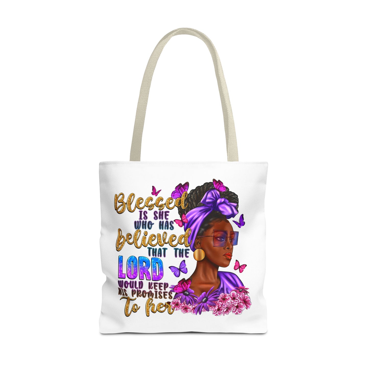 Blessed is She Tote Bag (AOP)