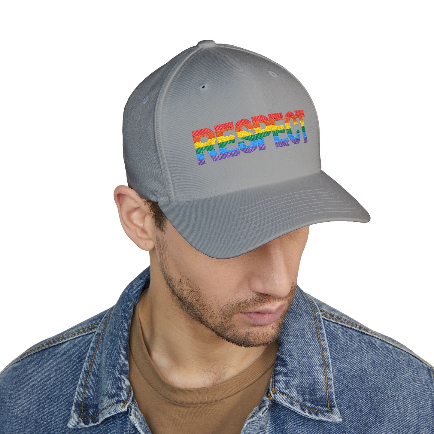Pride Embroidered Cap - Respect LGBT Hat