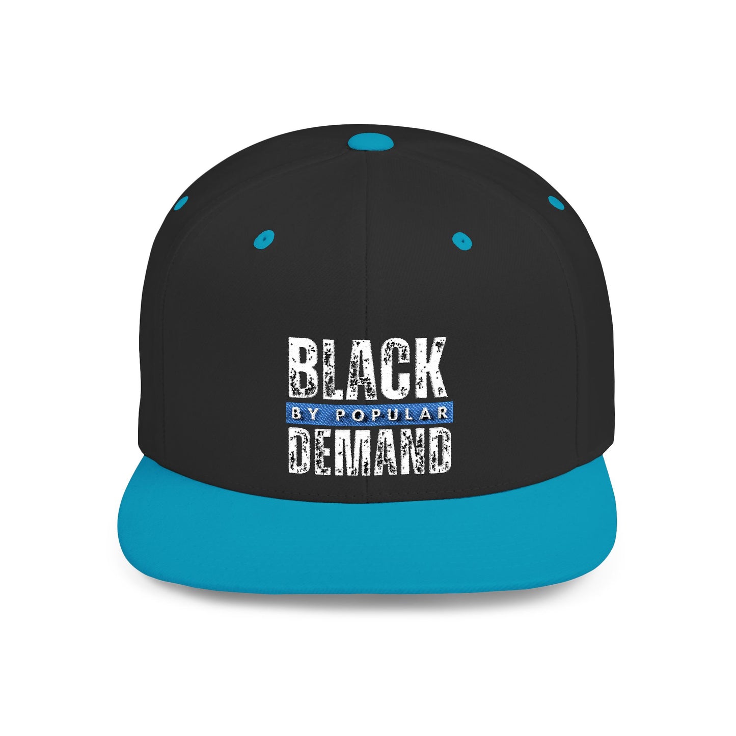Flat Bill Snapback Hat - Stylish Black by Popular Demand Cap