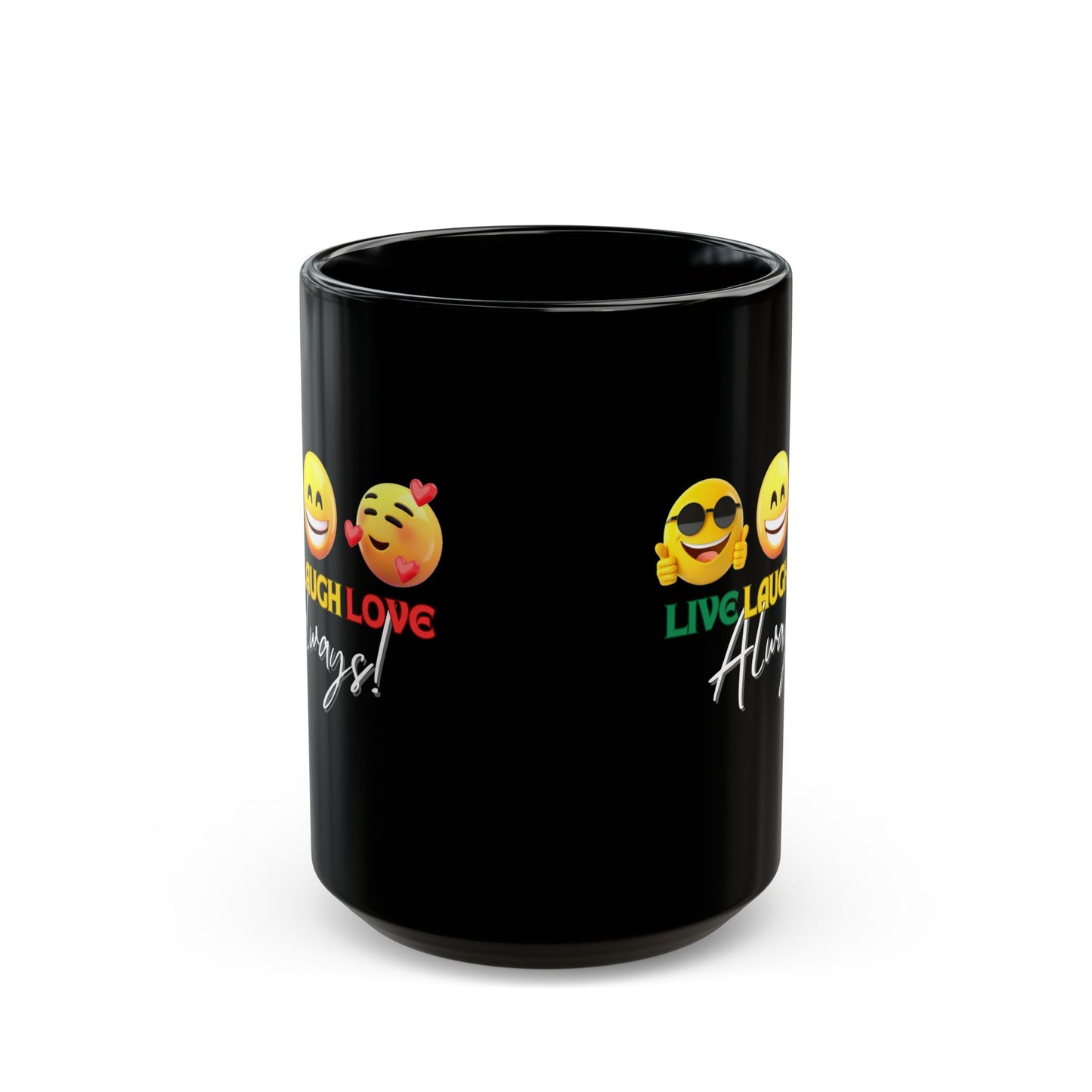 Live, Laugh, Love Black Mug (11oz, 15oz)
