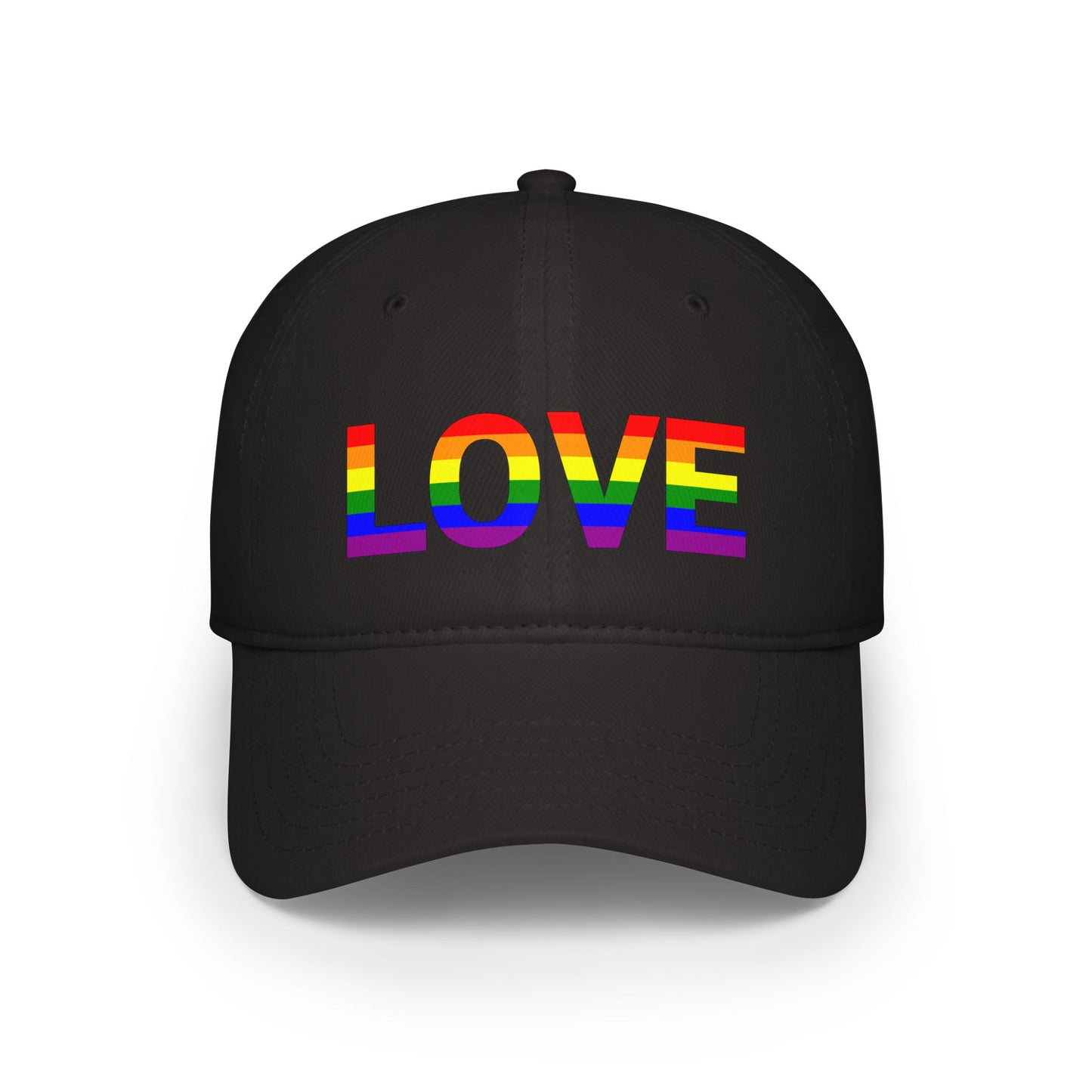 Love Rainbow Low Profile Baseball Cap - Pride Accessories for Inclusivity