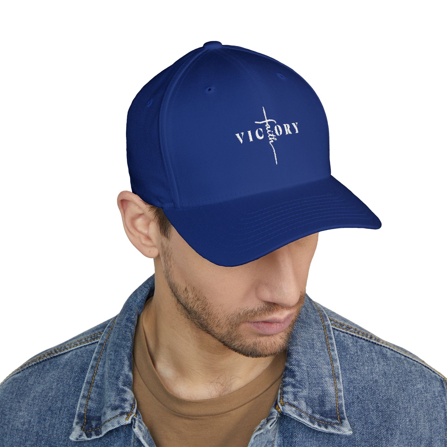Victory Embroidered Closed-Back Cap - Stylish Baseball Hat for Inspirational Living
